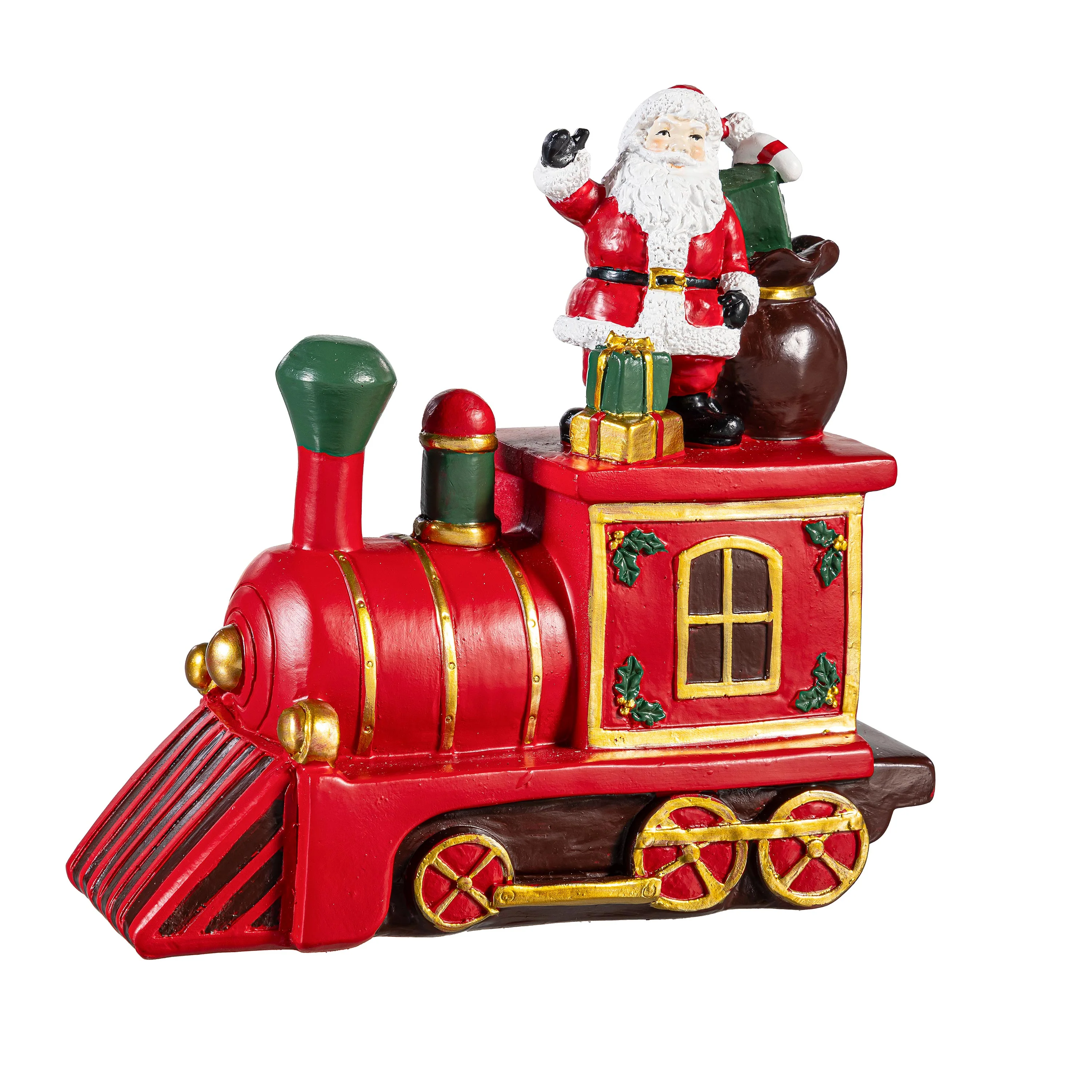 Heartfelt Cheer Table Décor Santa on Train Resin, 7.5"H - Image 2