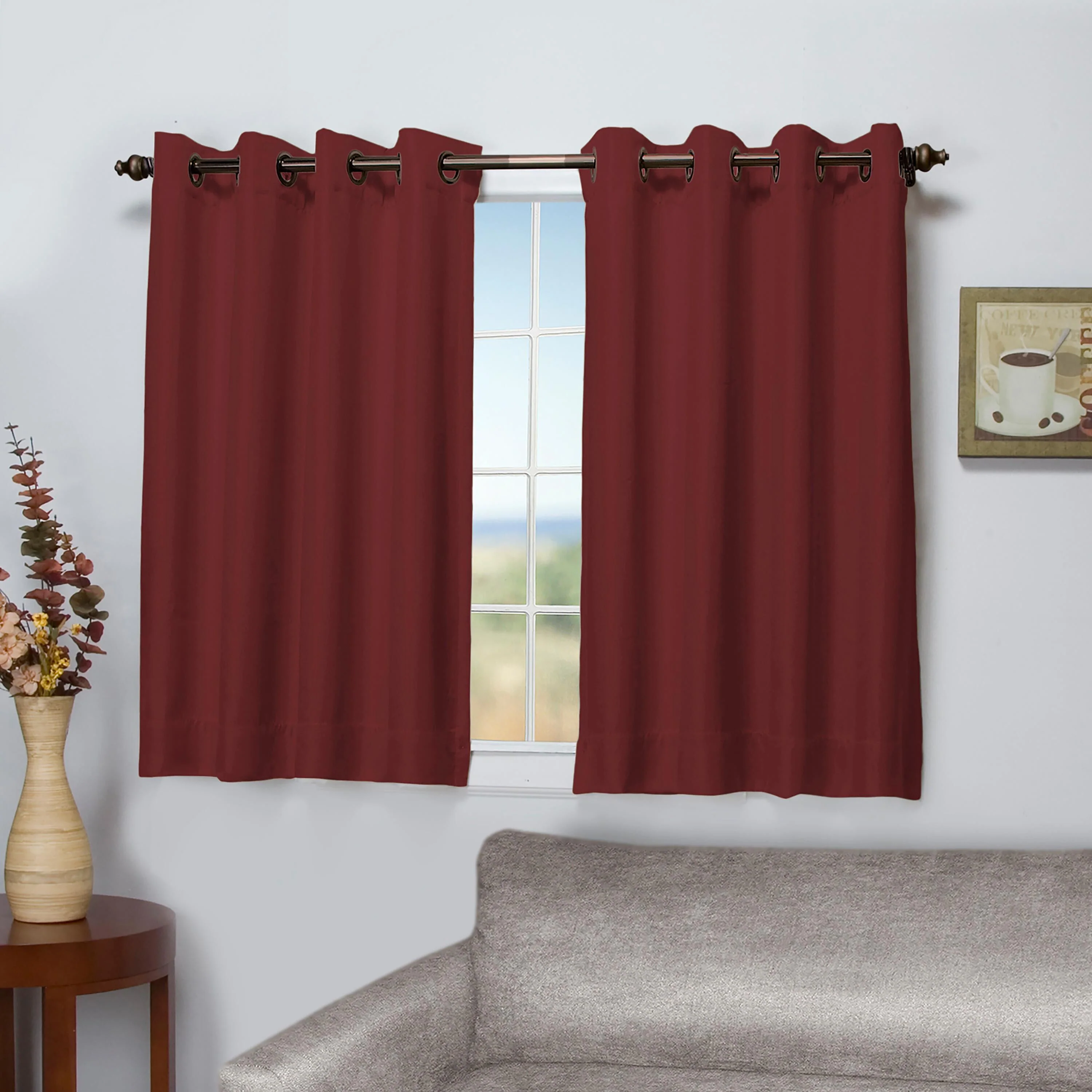 Madison Double-Blackout Grommet Curtain Pair, 40"W x 54"L per panel - Image 3