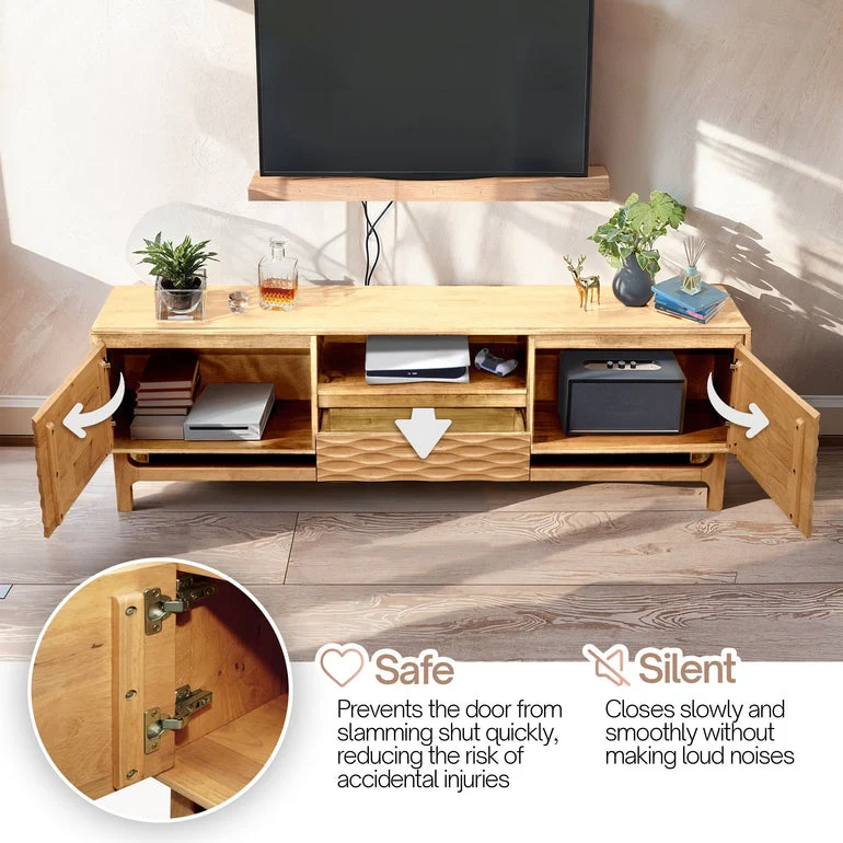 Acacia Elara Solid Wood TV Stand with Storage - Image 21