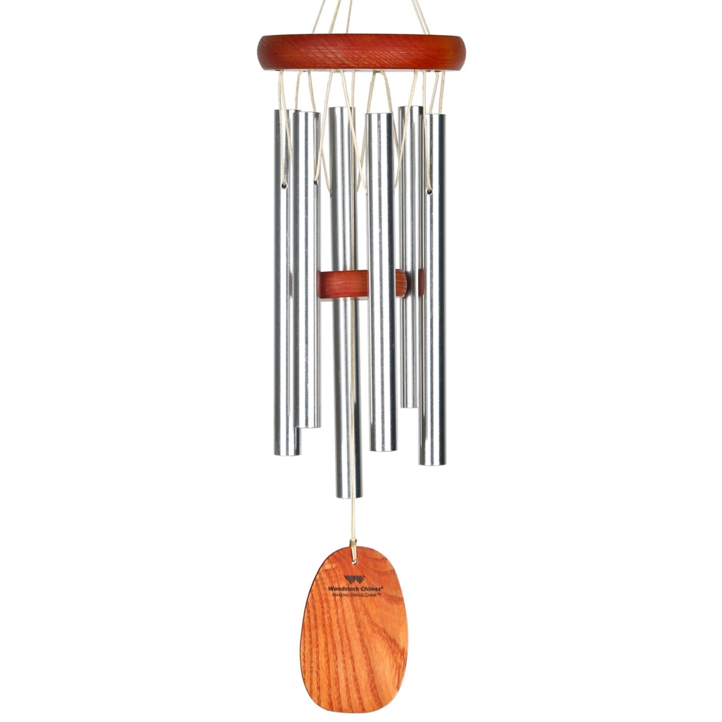 Small Weather-Resistant Aluminum and Bamboo Amazing Grace Tone Wind Chime - Image 2