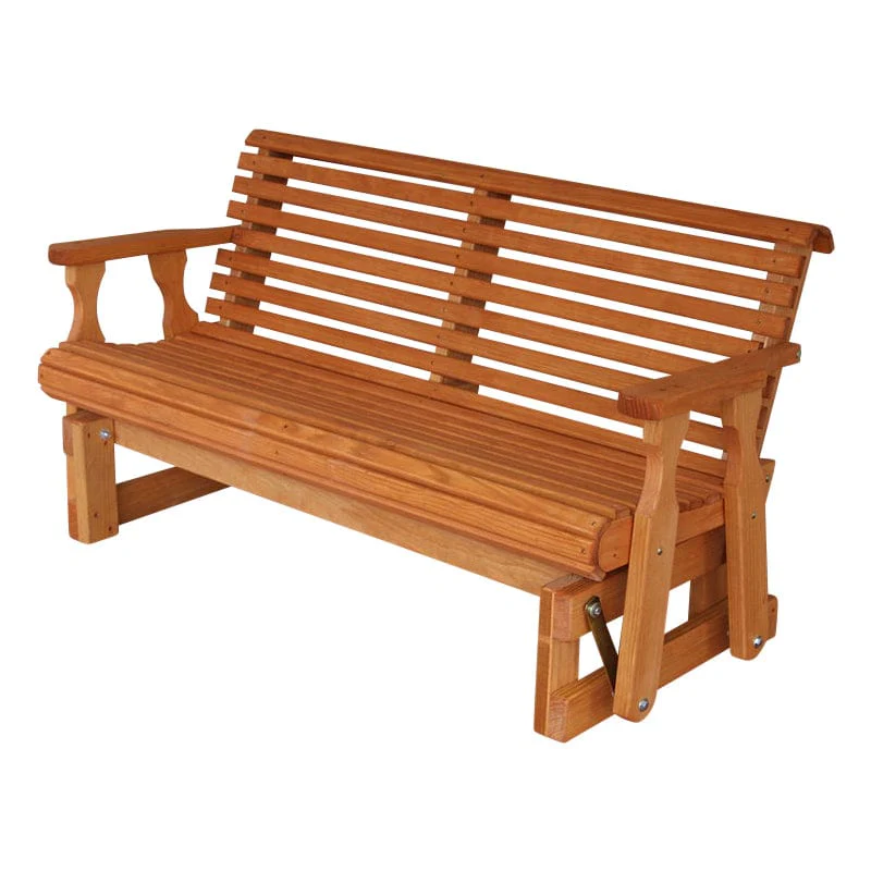 Amish Casual Heavy Duty Roll Back 5 Foot Treated Porch Glider - Image 8
