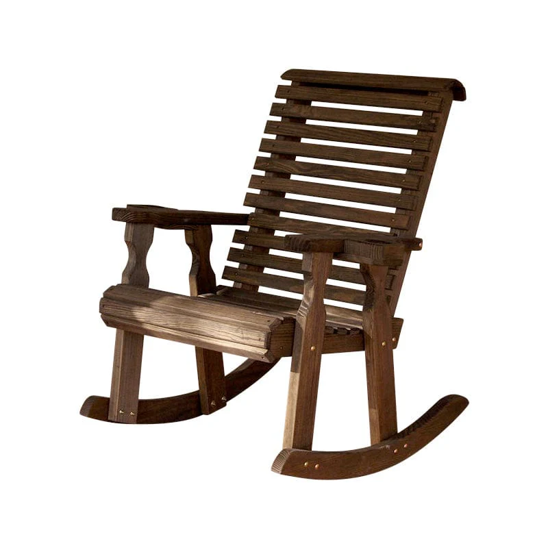 Amish Casual Heavy Duty Roll Back Wooden Outdoor Rocking Chair - Image 12