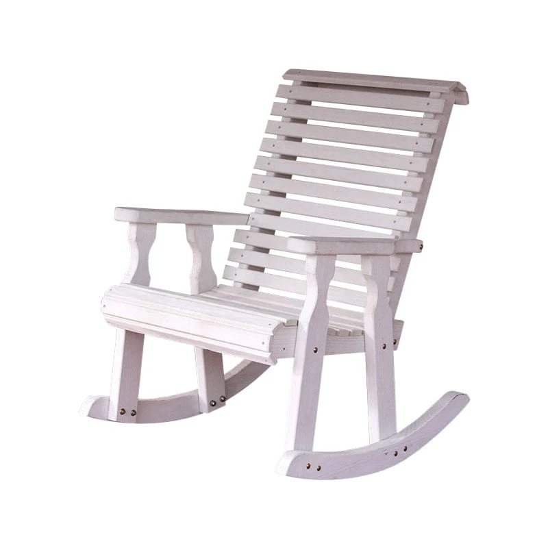 Amish Casual Heavy Duty Roll Back Wooden Outdoor Rocking Chair - Image 7