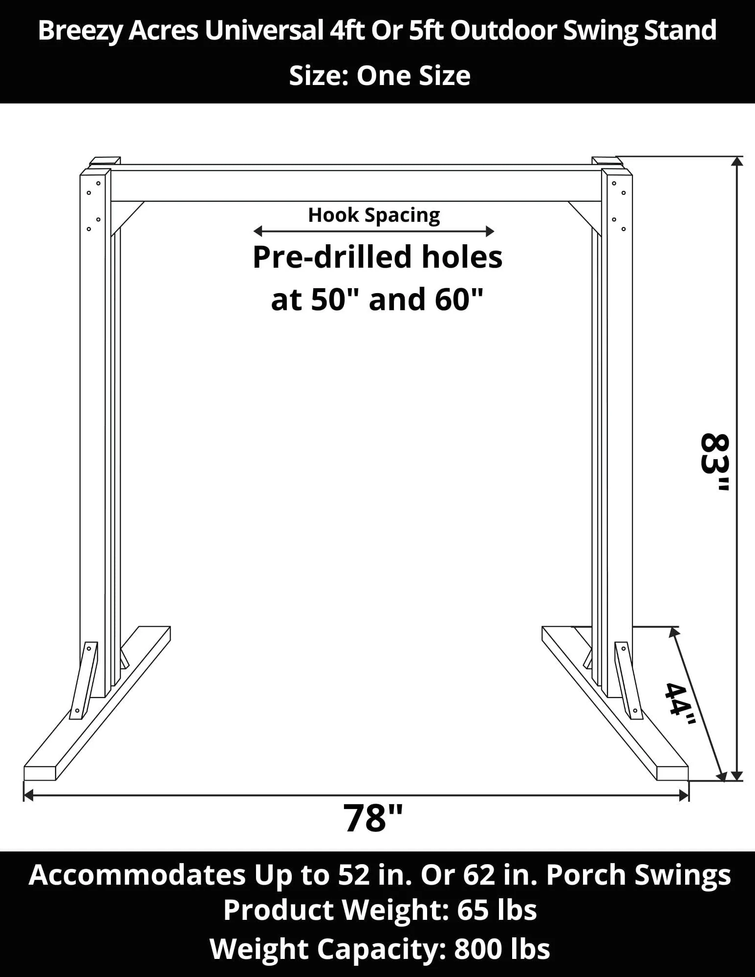 Amish Casual Modern Outdoor Swing Stand - Image 5