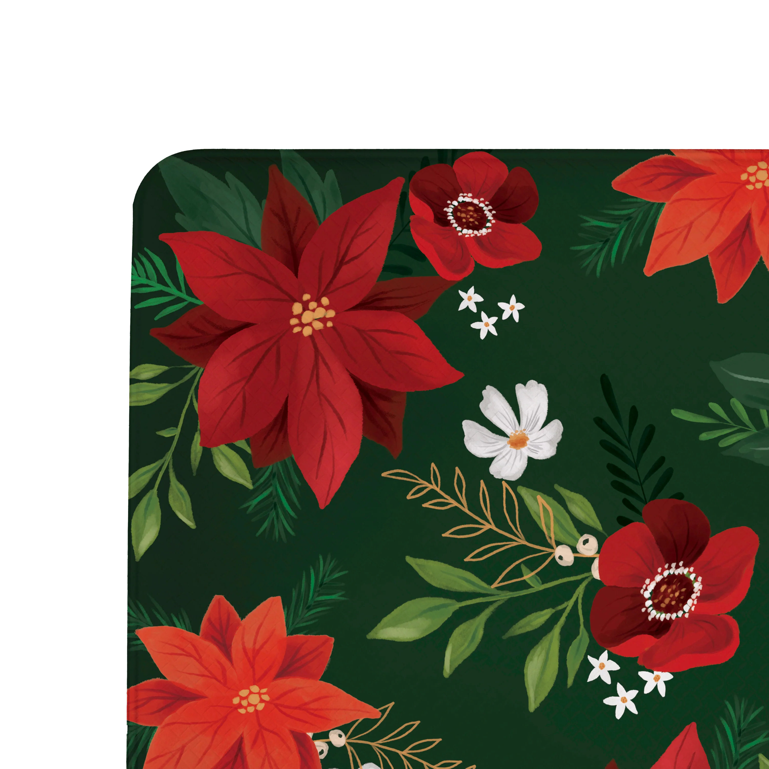 Holly Homestead Flower with Leaf Anti-Fatigue Mat, 40"x20" - Image 3