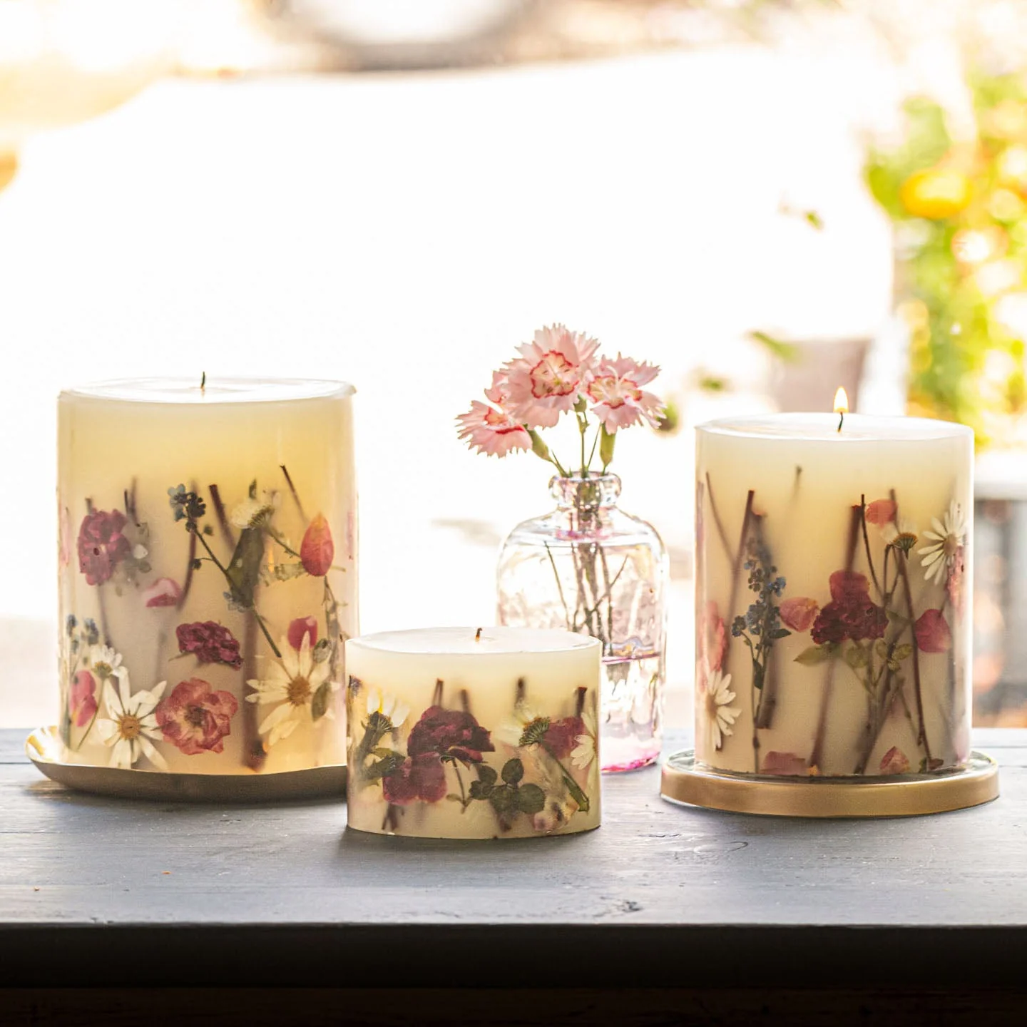 Apricot Rose Petite Oval Botanical Candle - Image 3