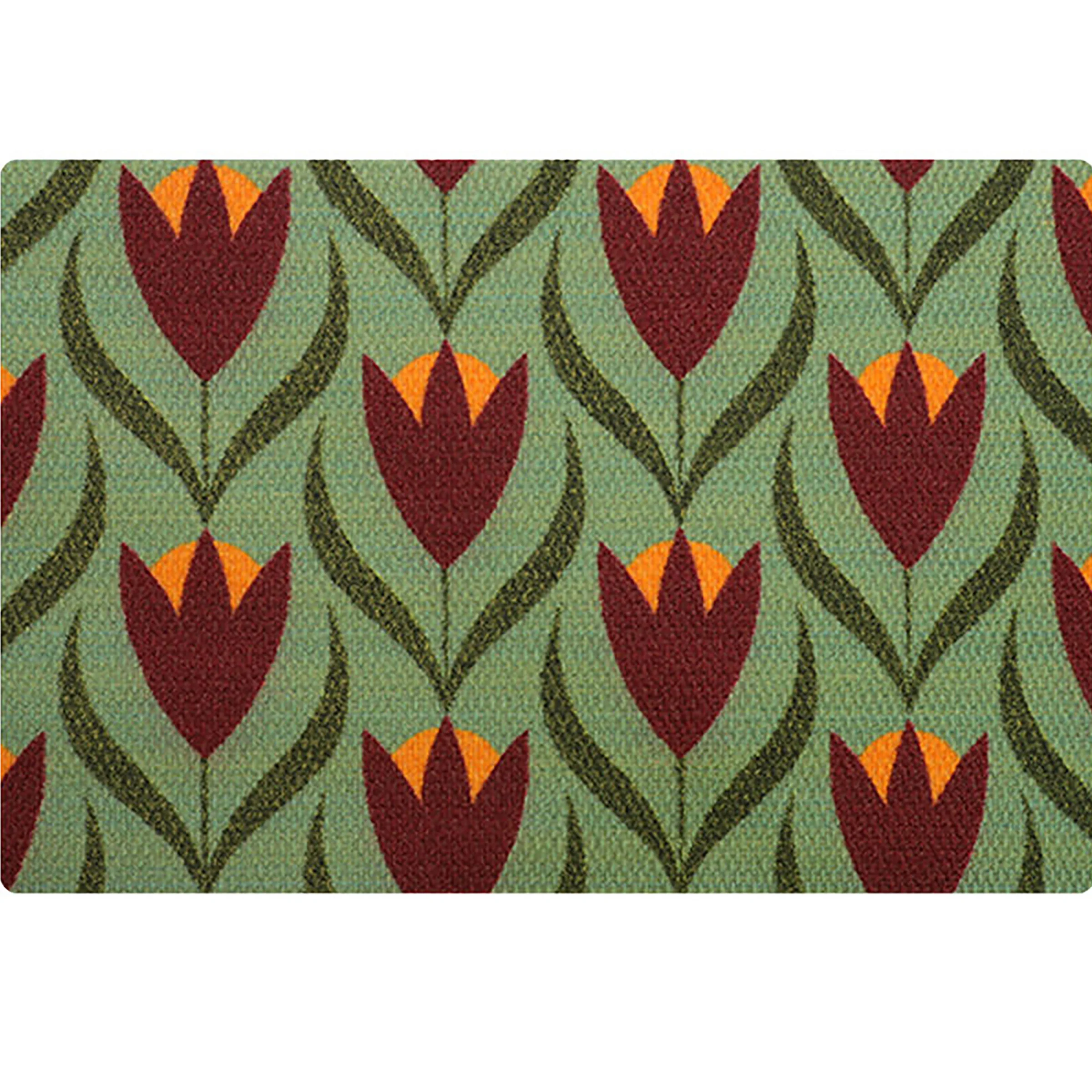 Neighburly Buttercups Doormat, Berry & Sage Double Door - Image 4