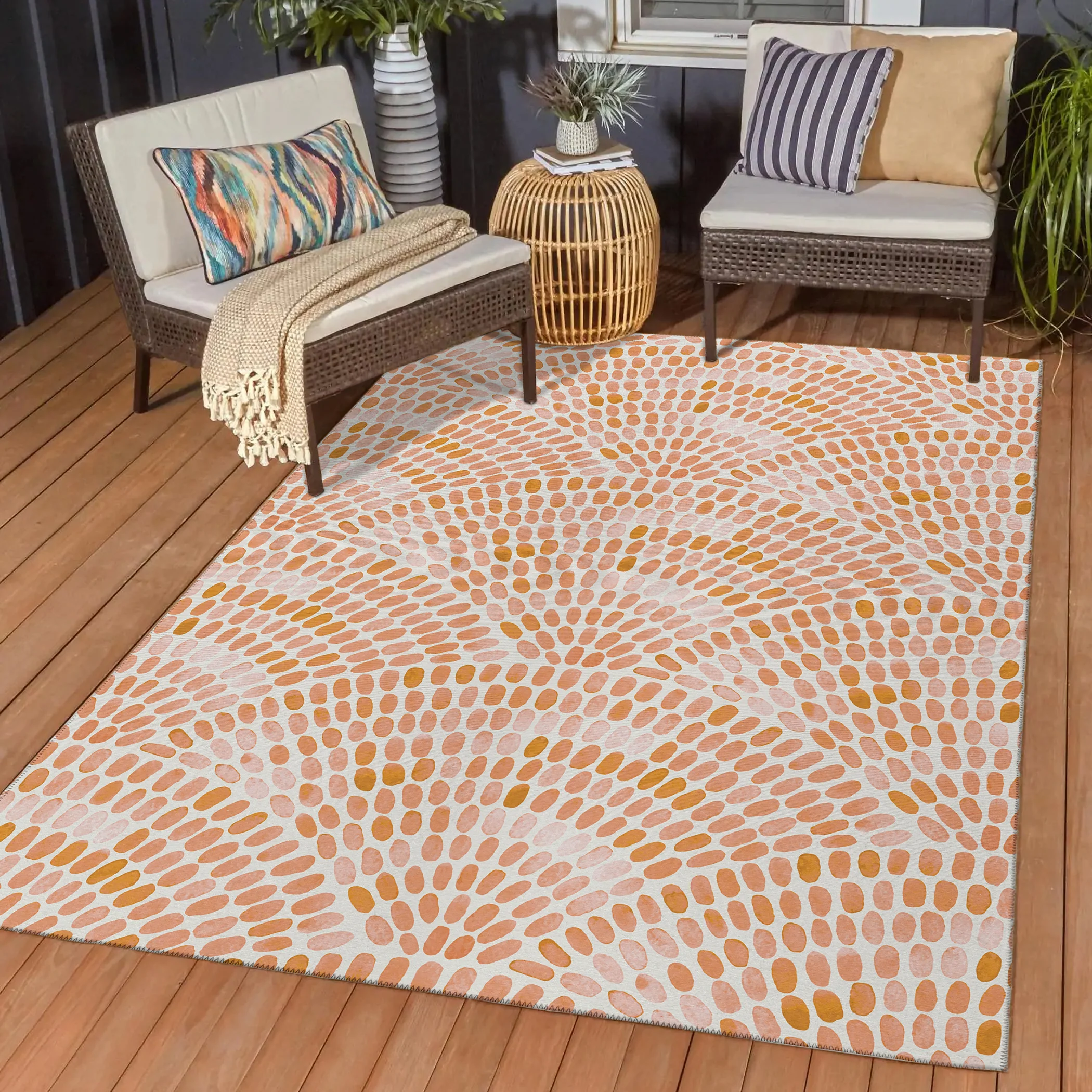 Seabreeze Mosaic Polyester Area Rug - Image 25