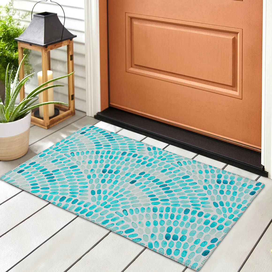 Seabreeze Mosaic Polyester Area Rug - Image 31