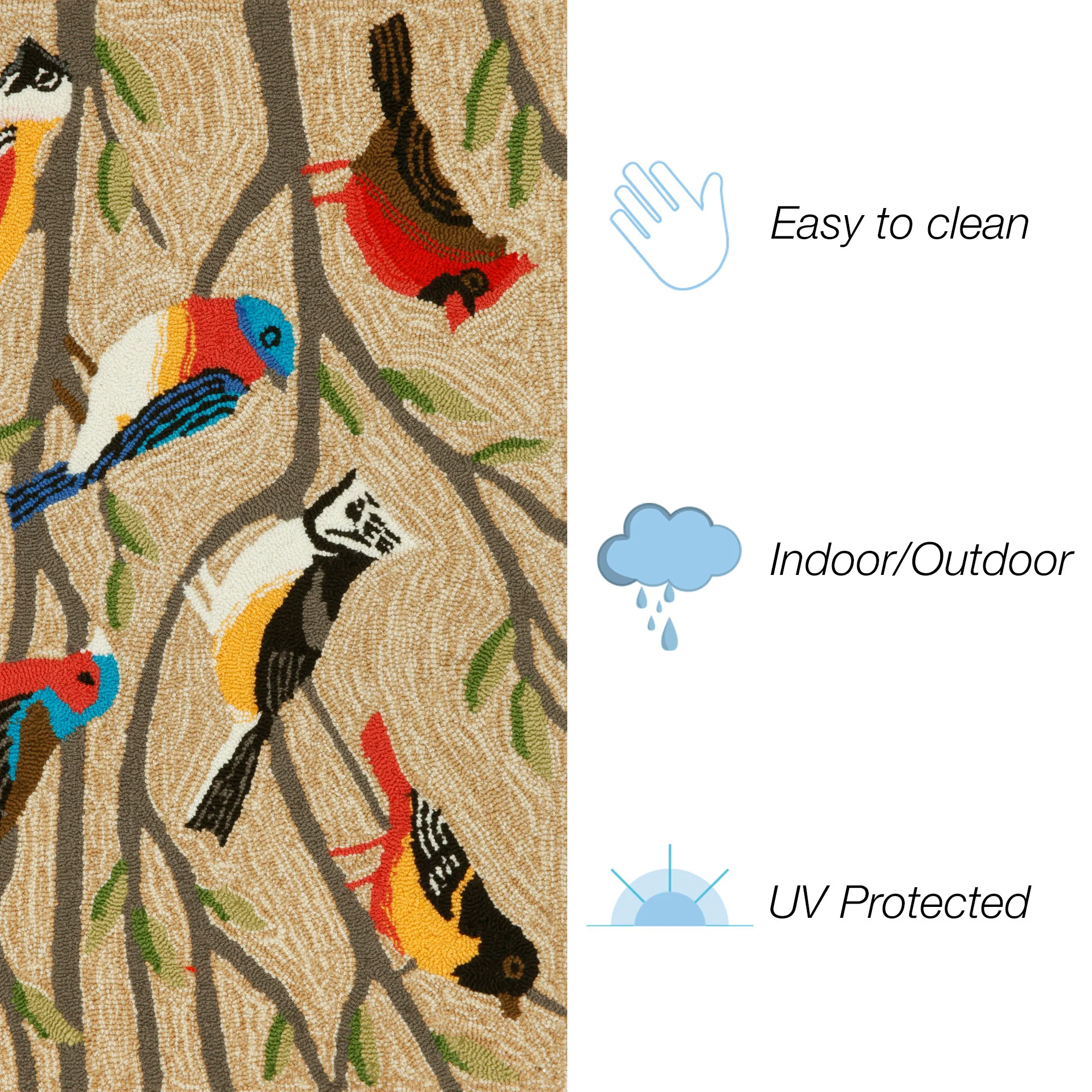 Liora Manne Frontporch Birds Indoor/Outdoor Mat Multi 2' x 3' - Image 10