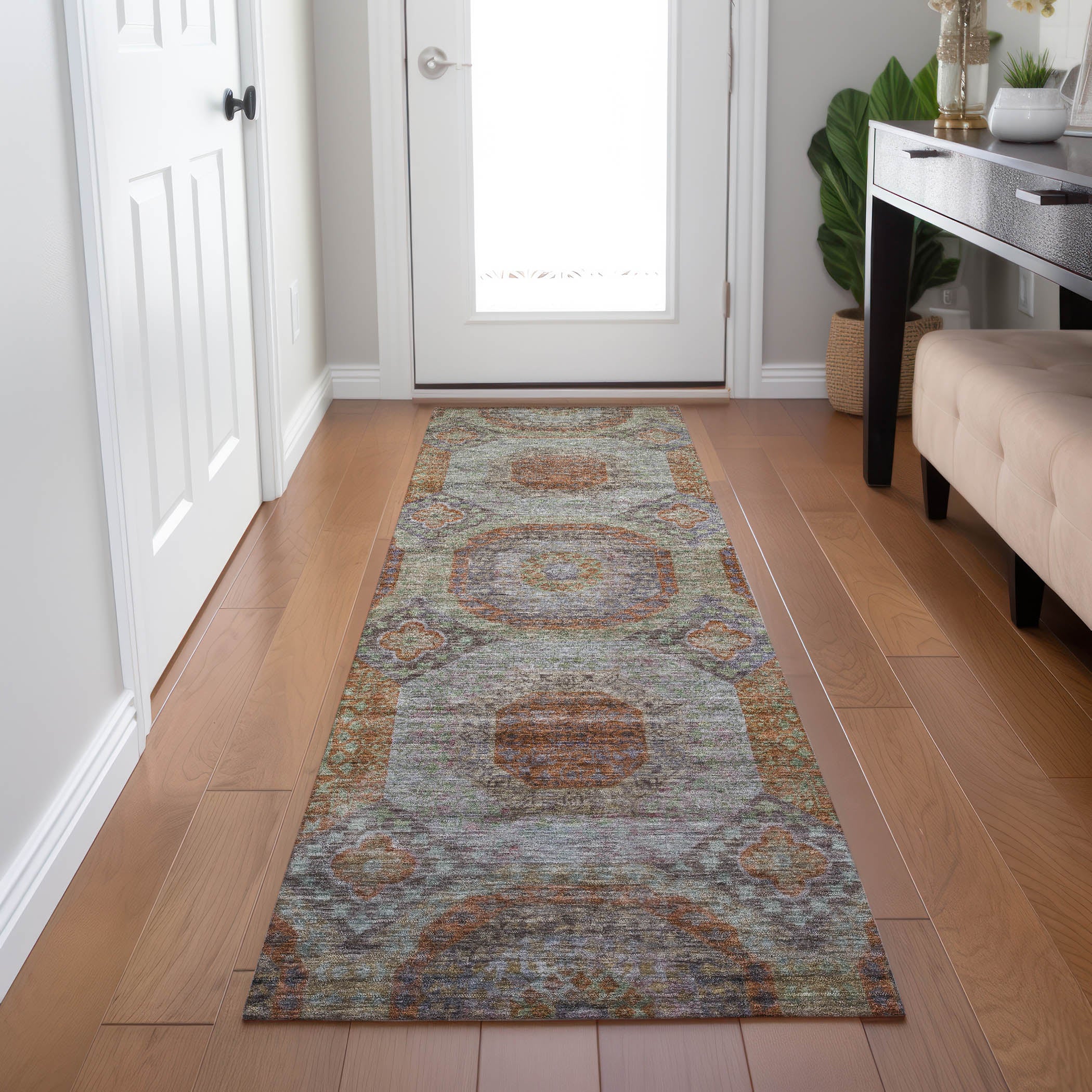 Karaj Circles Polyester Area Rug - Image 20