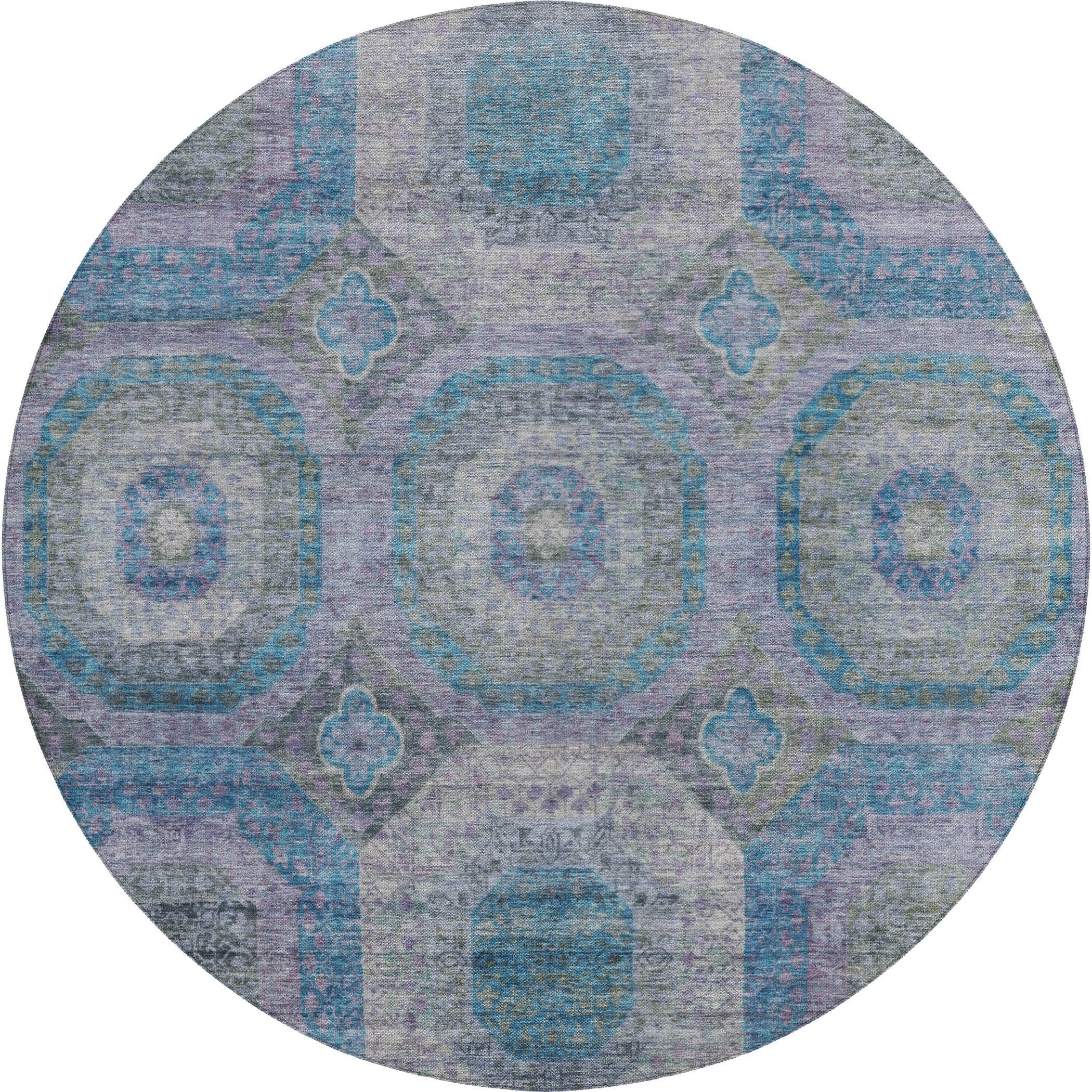 Karaj Circles Polyester Area Rug - Image 28
