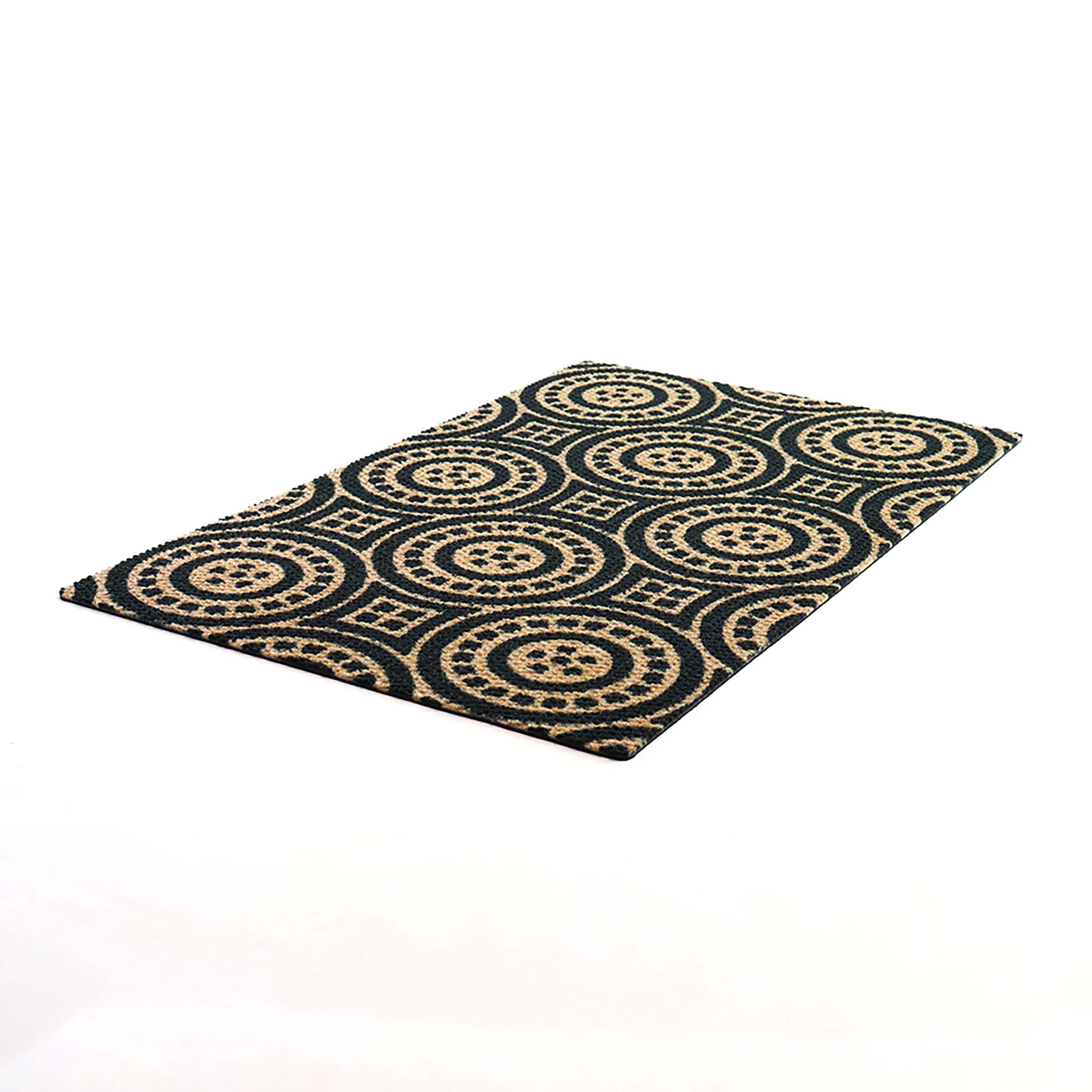 Neighburly Medallions Doormat, Black & Coir Double Door - Image 4