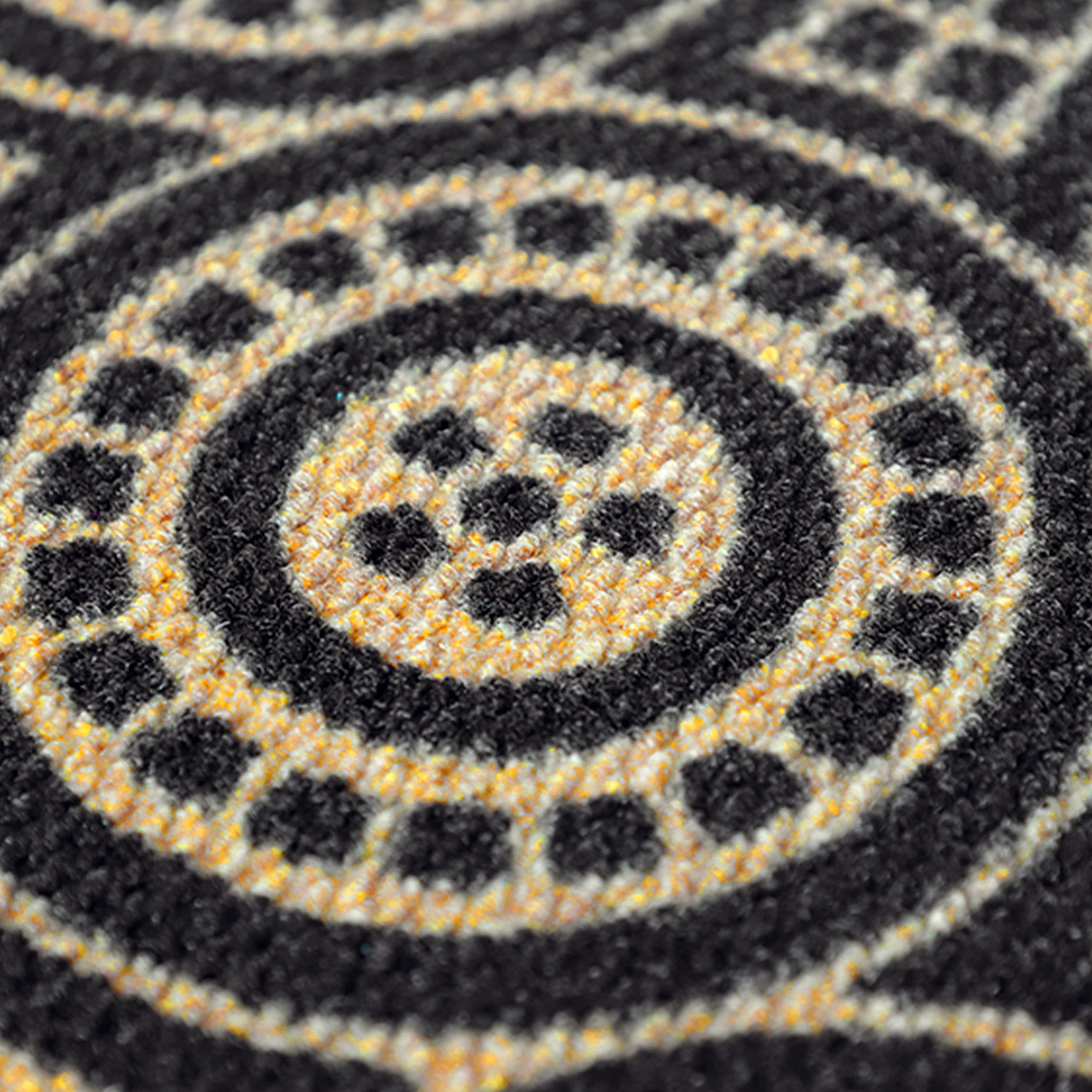 Neighburly Medallions Doormat, Black & Coir Double Door - Image 7
