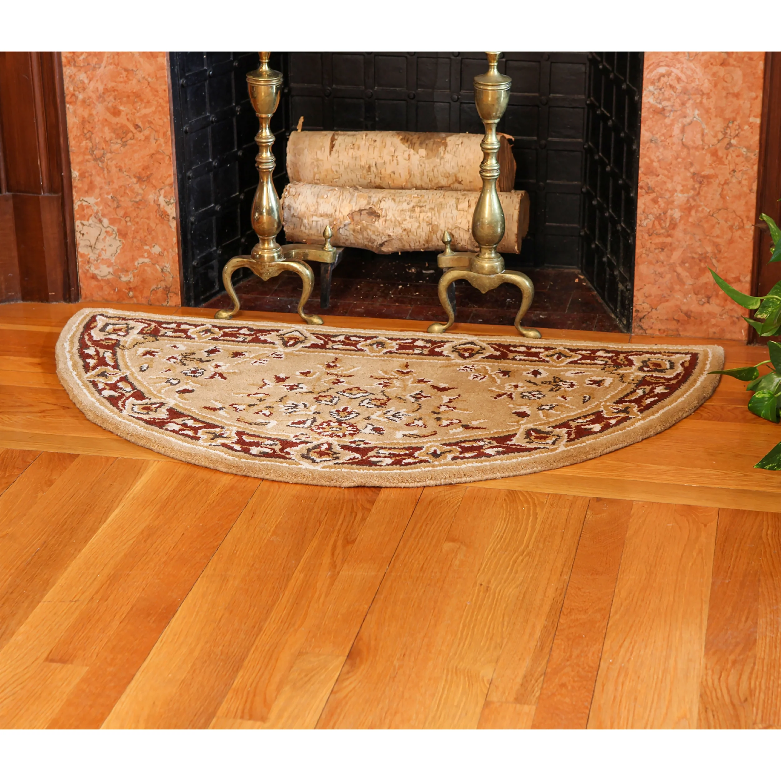 Oriental Half Round Wool Rug, 44"x22" - Image 2