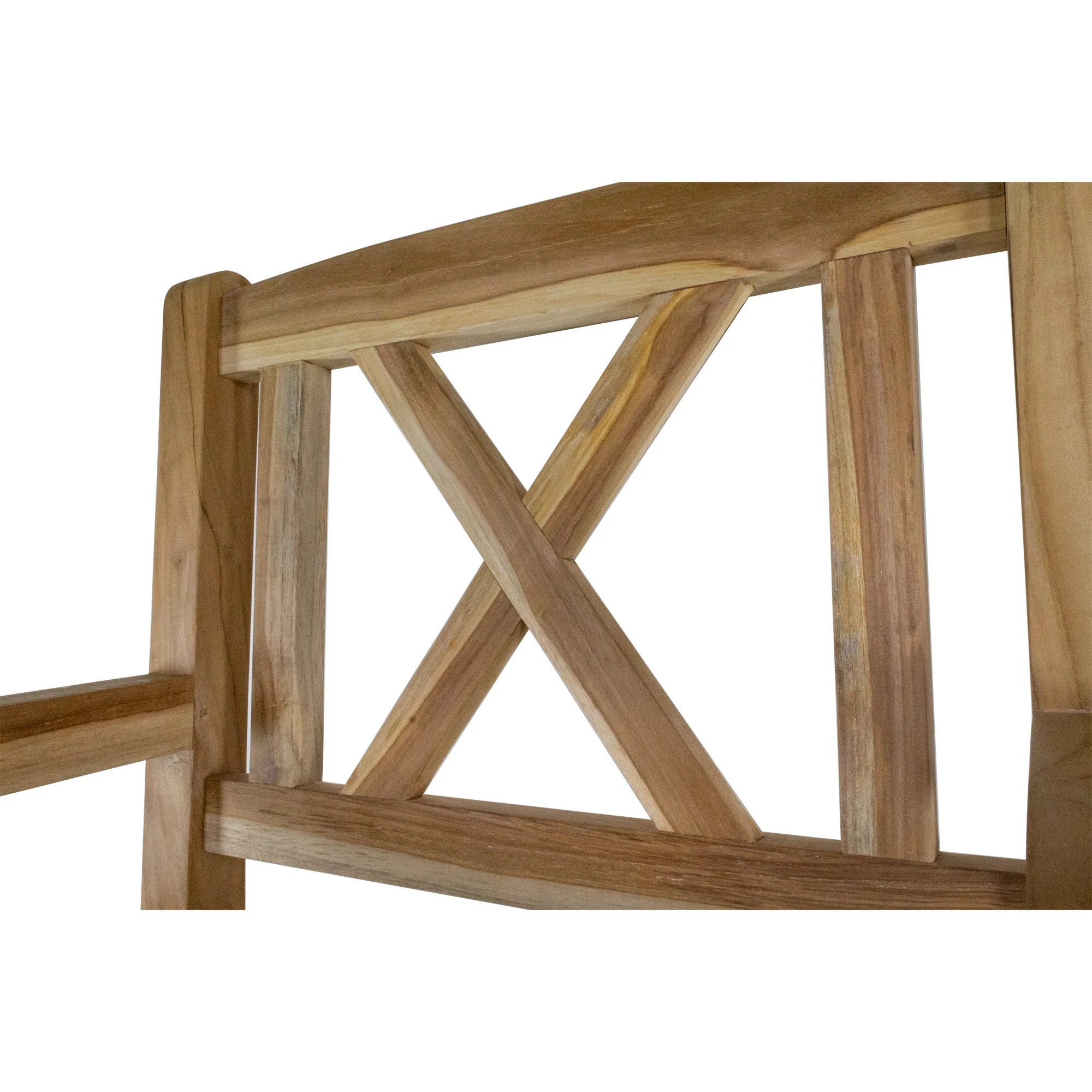 Åre Natural Teak Outdoor Patio Dining Chair with Arm Rests - Image 10