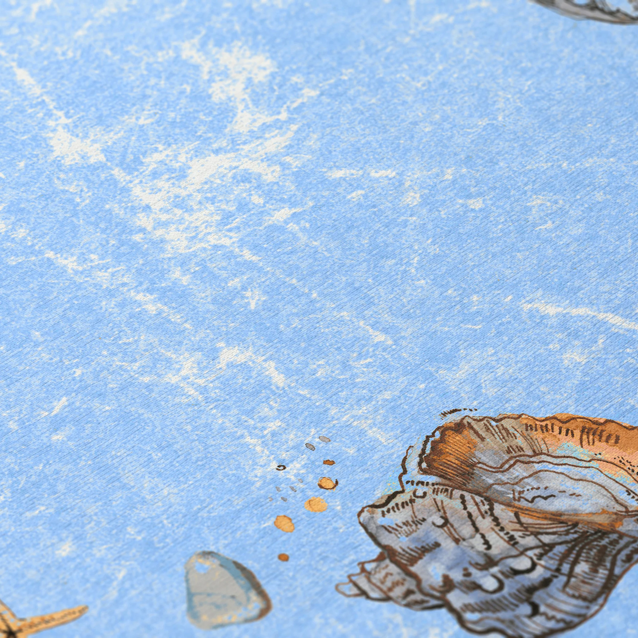 Seabreeze Seashell Polyester Area Rug - Image 10