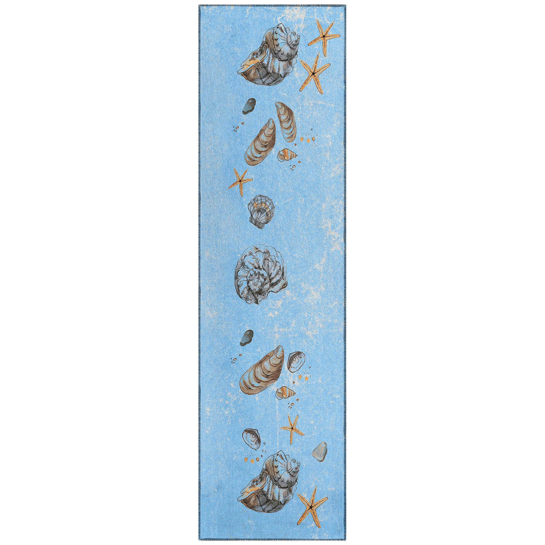 Seabreeze Seashell Polyester Area Rug - Image 4