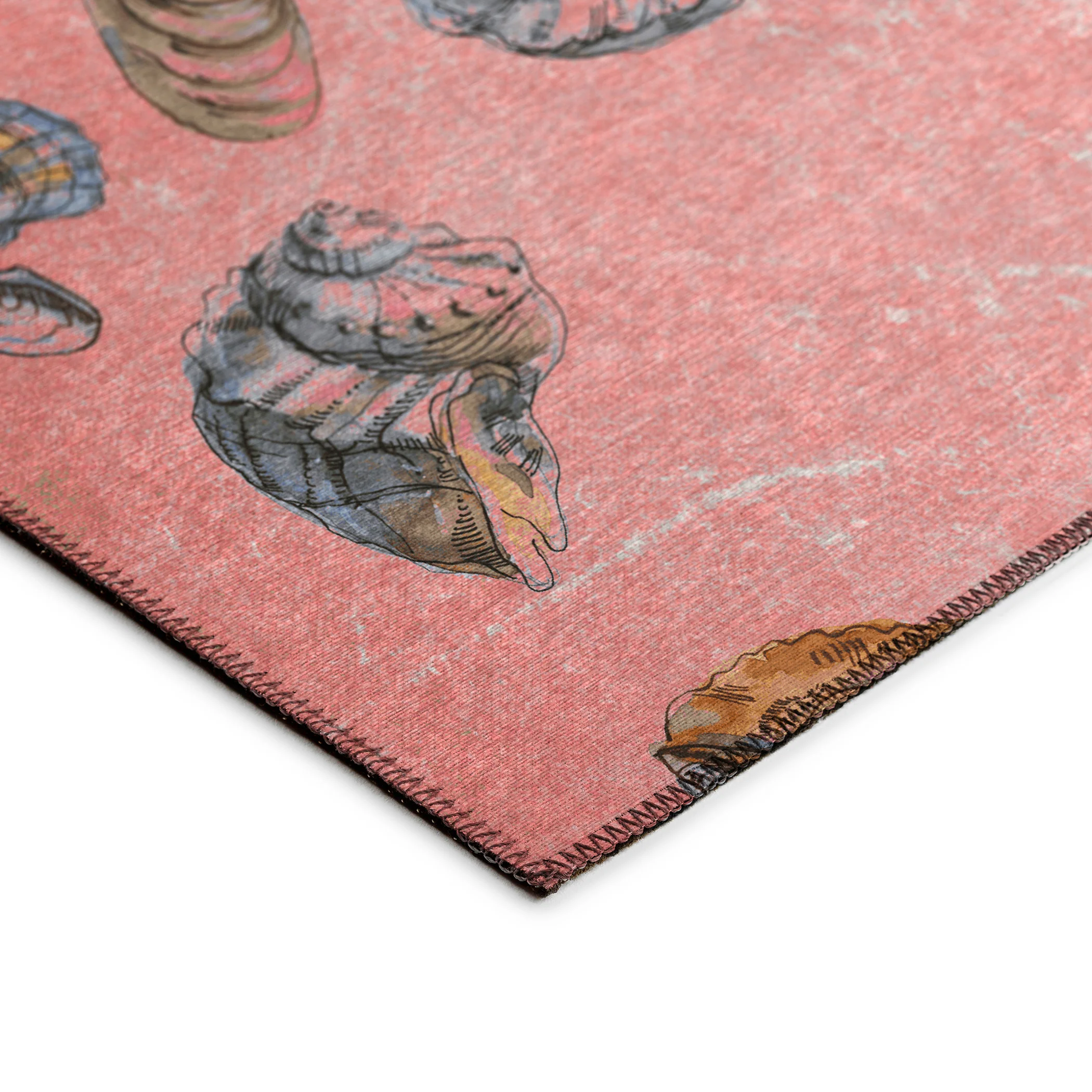 Seabreeze Seashell Polyester Area Rug - Image 44