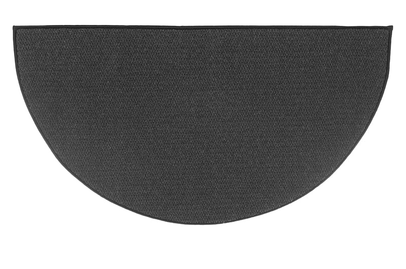 Wool Andiron Black Rug, 48" x 27"