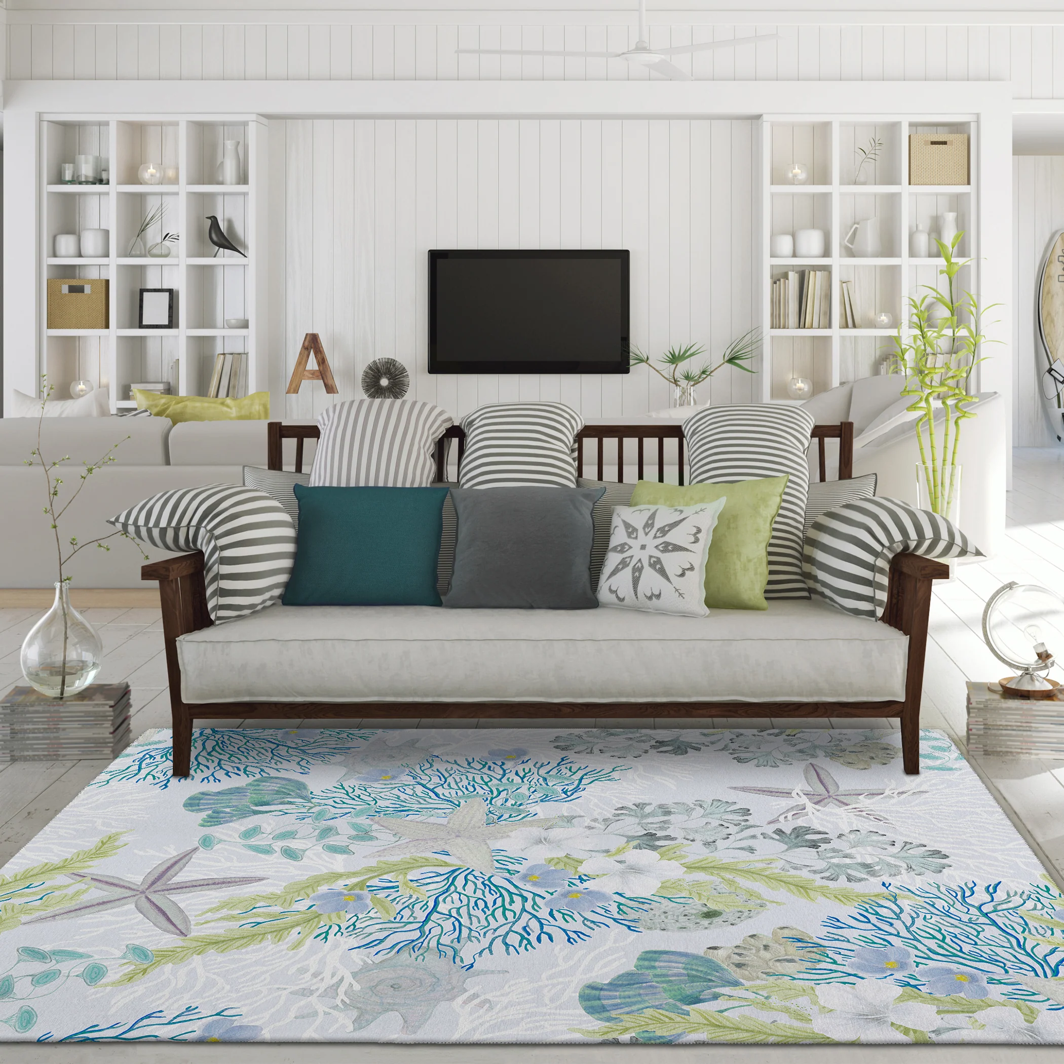 Seabreeze Reef Polyester Area Rug - Image 28