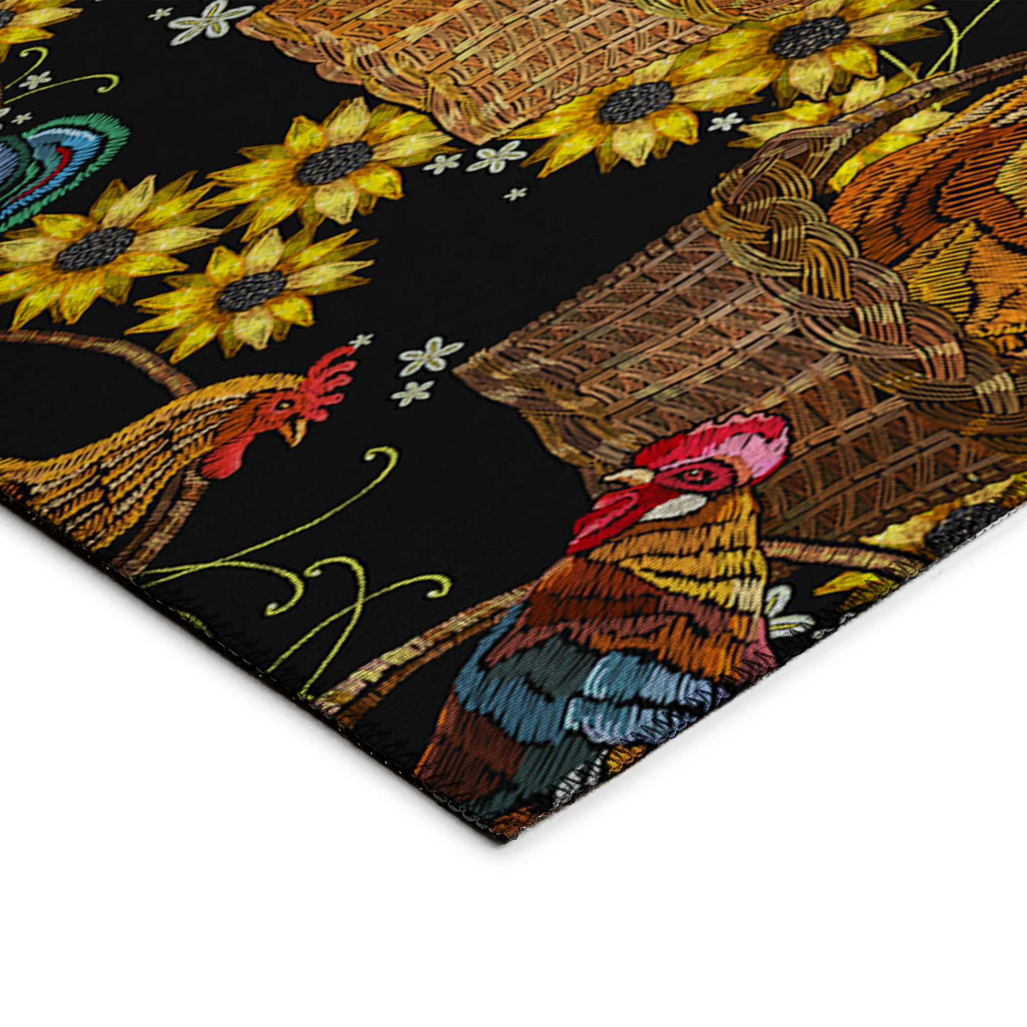 Kendall Farmhouse Rooster Polyester Area Rug - Image 6