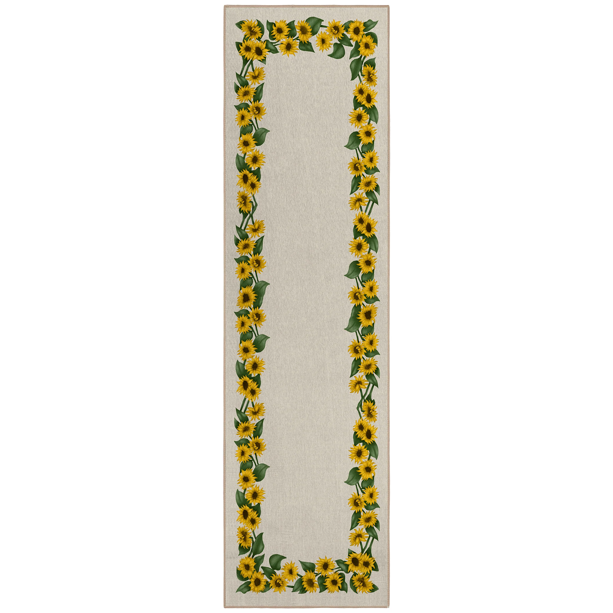 Kendall Sunflowers Borders Polyester Area Rug - Image 3