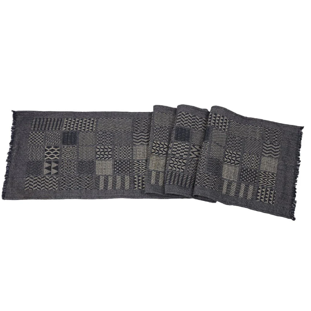 Artisan Hand Loomed Cotton Table Runner