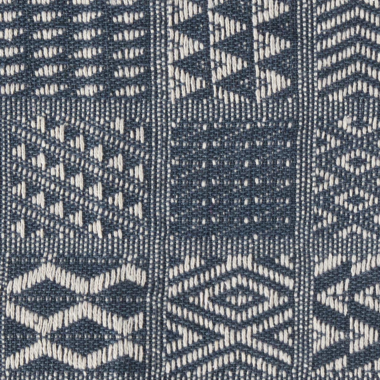Artisan Hand Loomed Placemat - Indigo Blocks - 14" x 19"- Set of 4 - Image 6