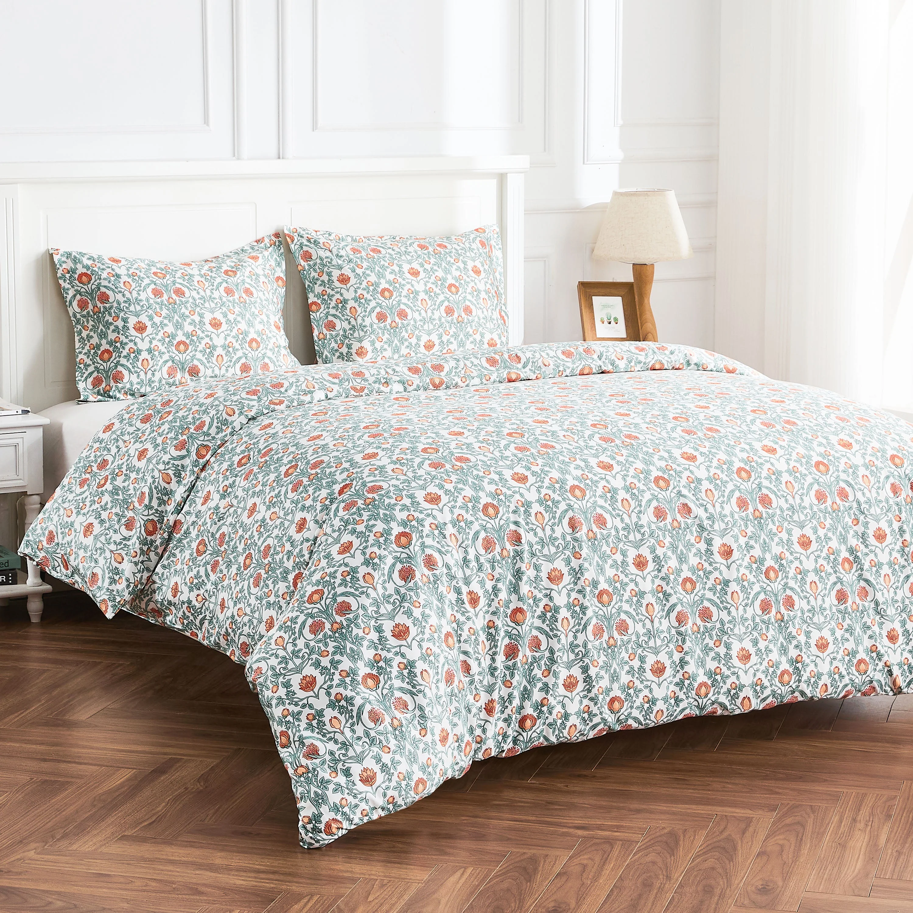 Arts & Crafts Floral Printed Duvet Set - Image 16