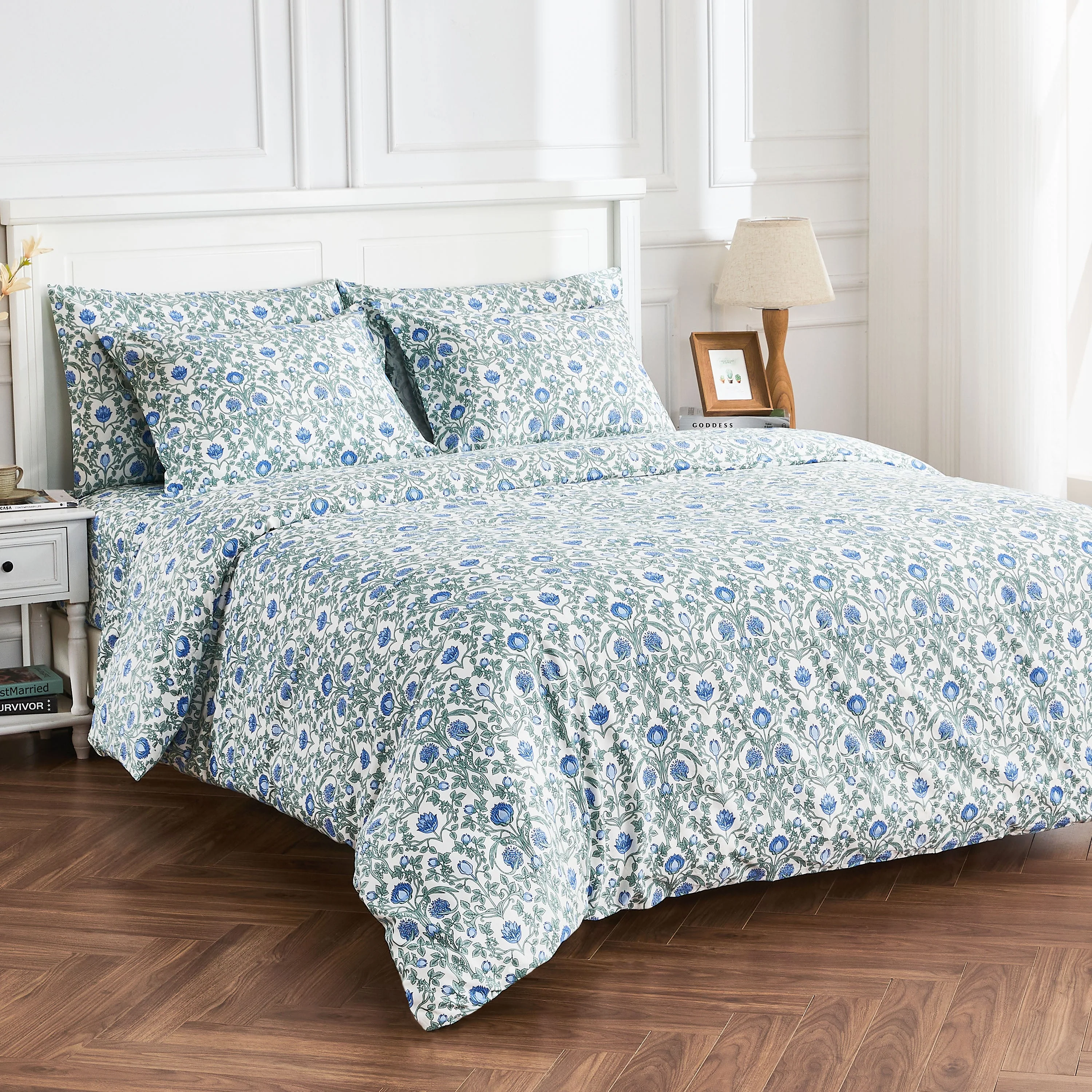 Arts & Crafts Floral Printed Duvet Set - Image 17