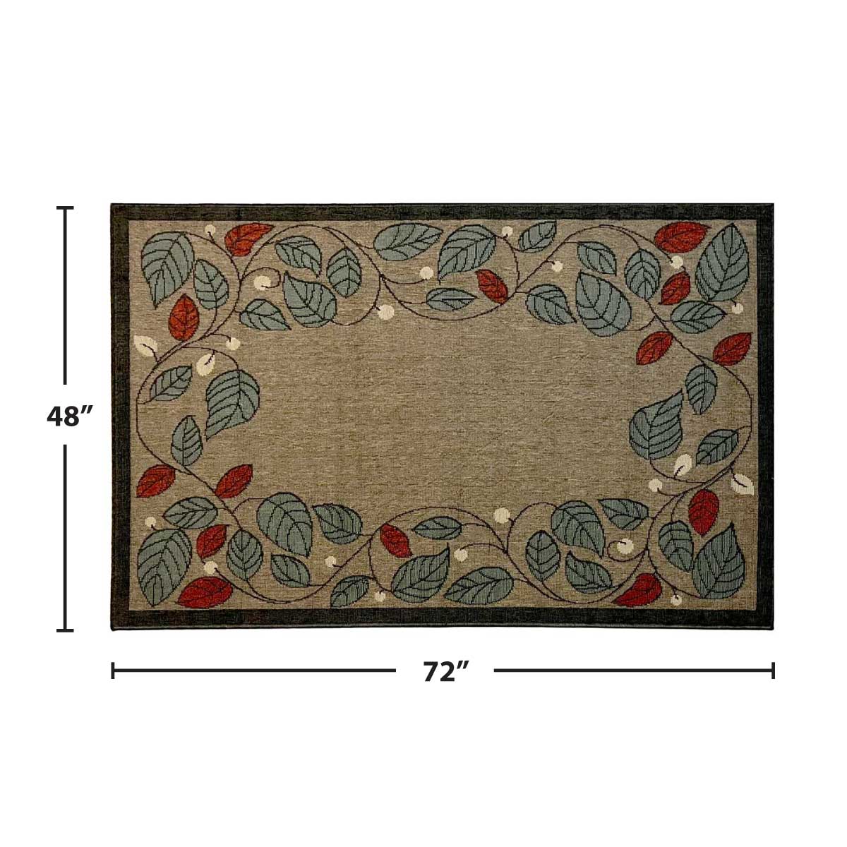 Berry Vine Polypropylene Rug - Image 6