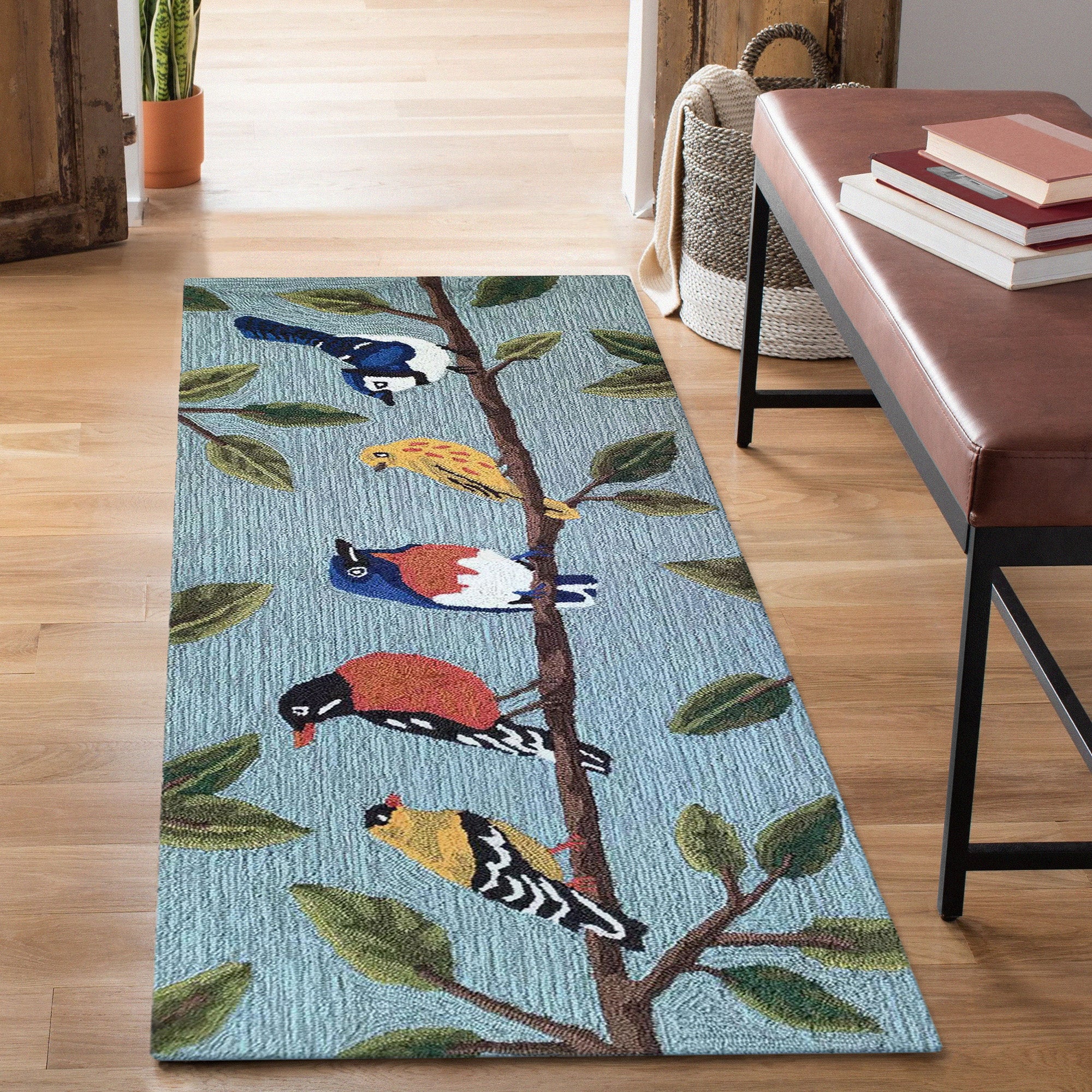 Liora Manne Frontporch Birds On A Branch Indoor/Outdoor Rug - Image 3