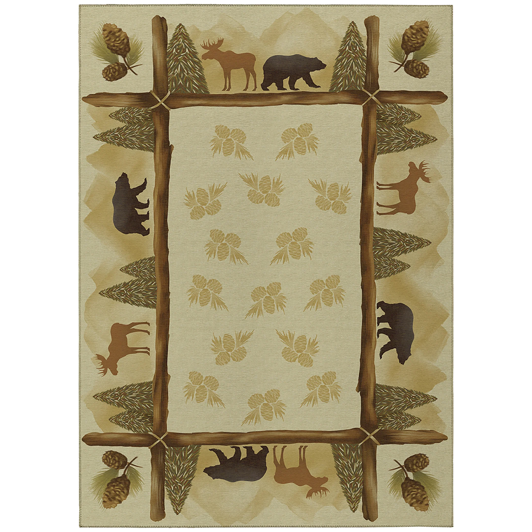 Woodland Excursion Block Polyester Rug - Image 5