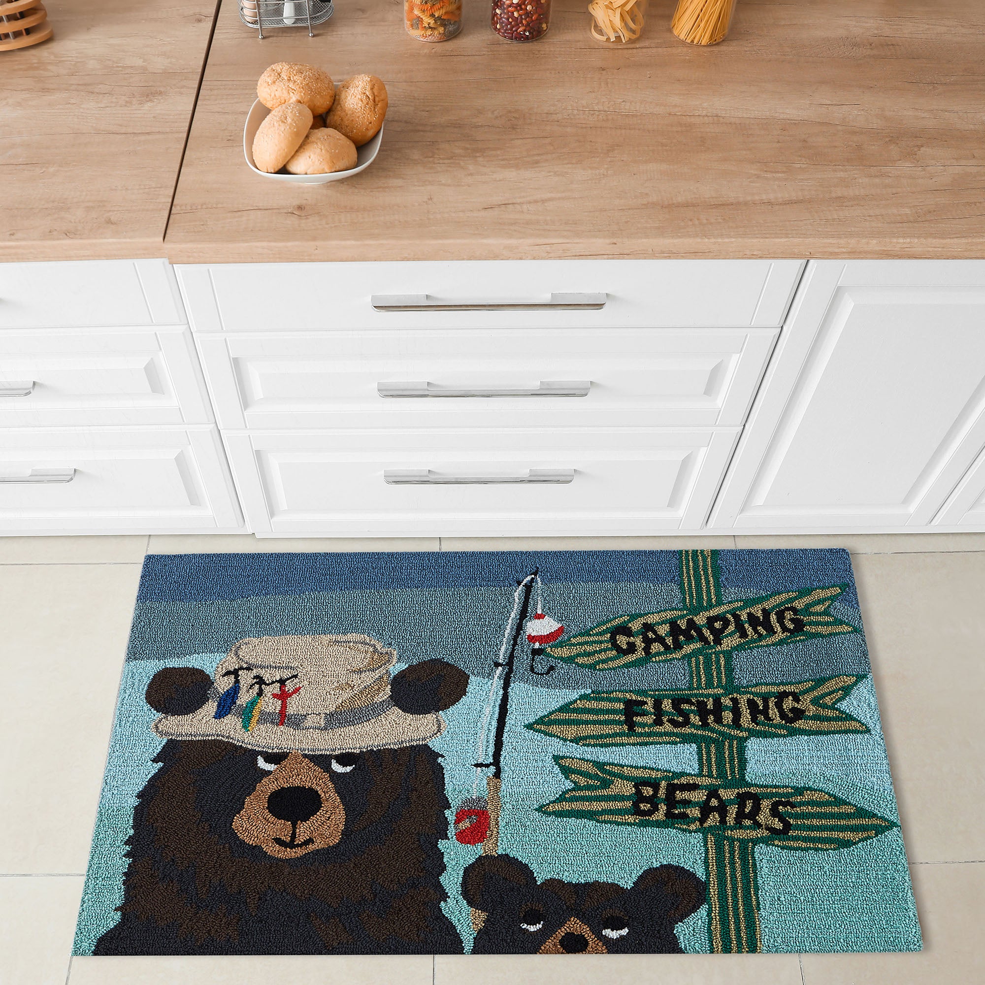 Fishing Bears Indoor/Outdoor Rug - Image 3