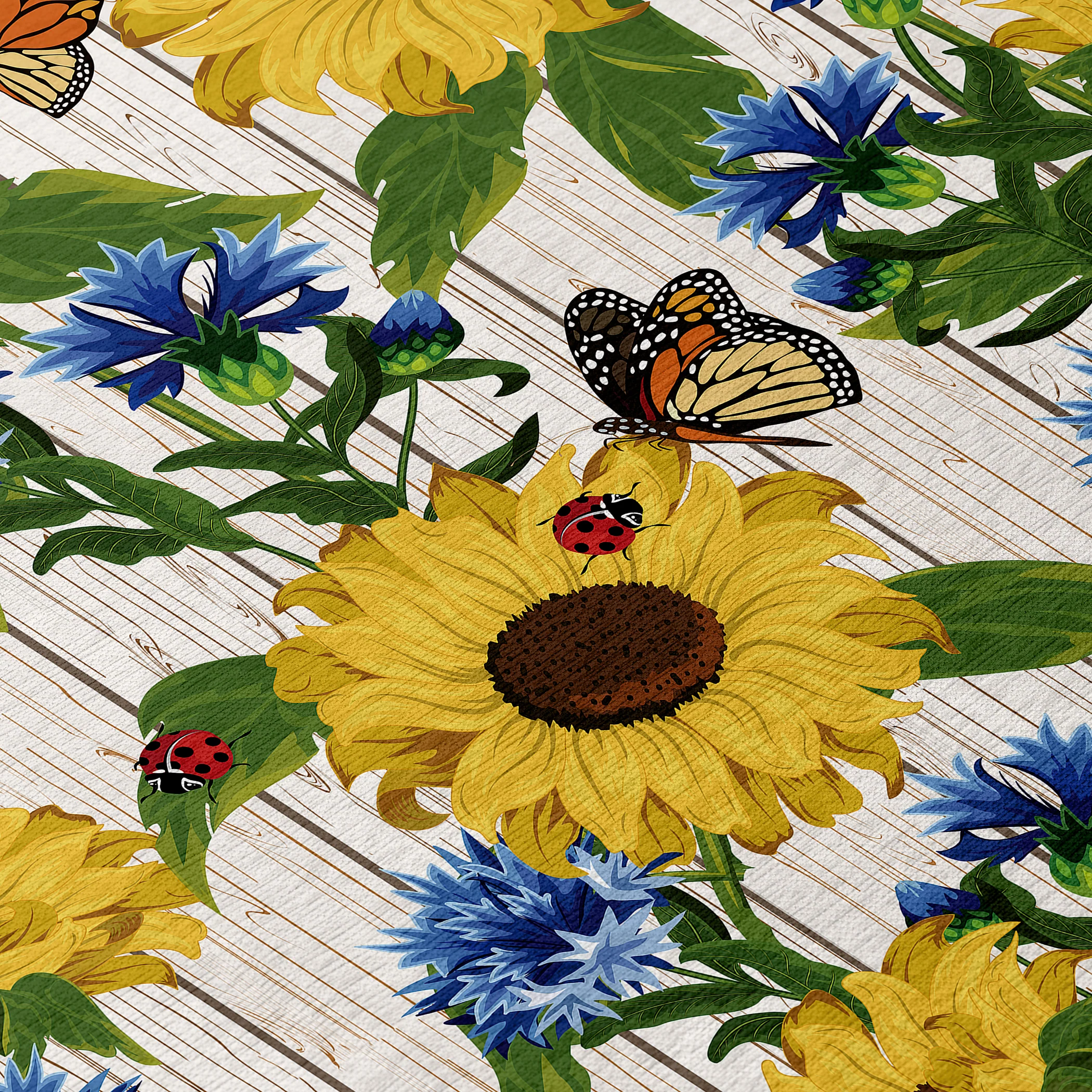 Kendall Sunflowers Polyester Area Rug - Image 5