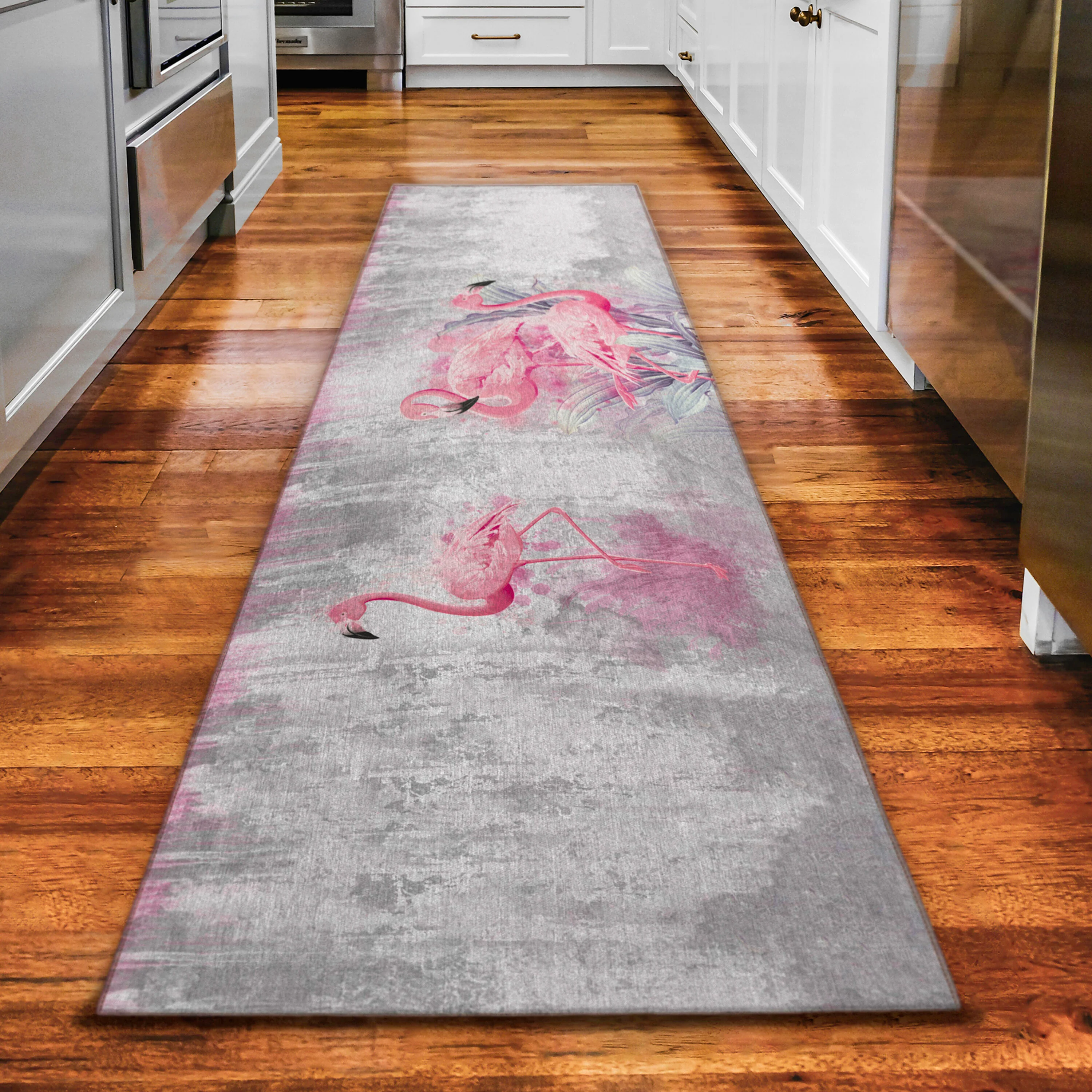 Tropical Flamingos Polyester Area Rug - Image 2