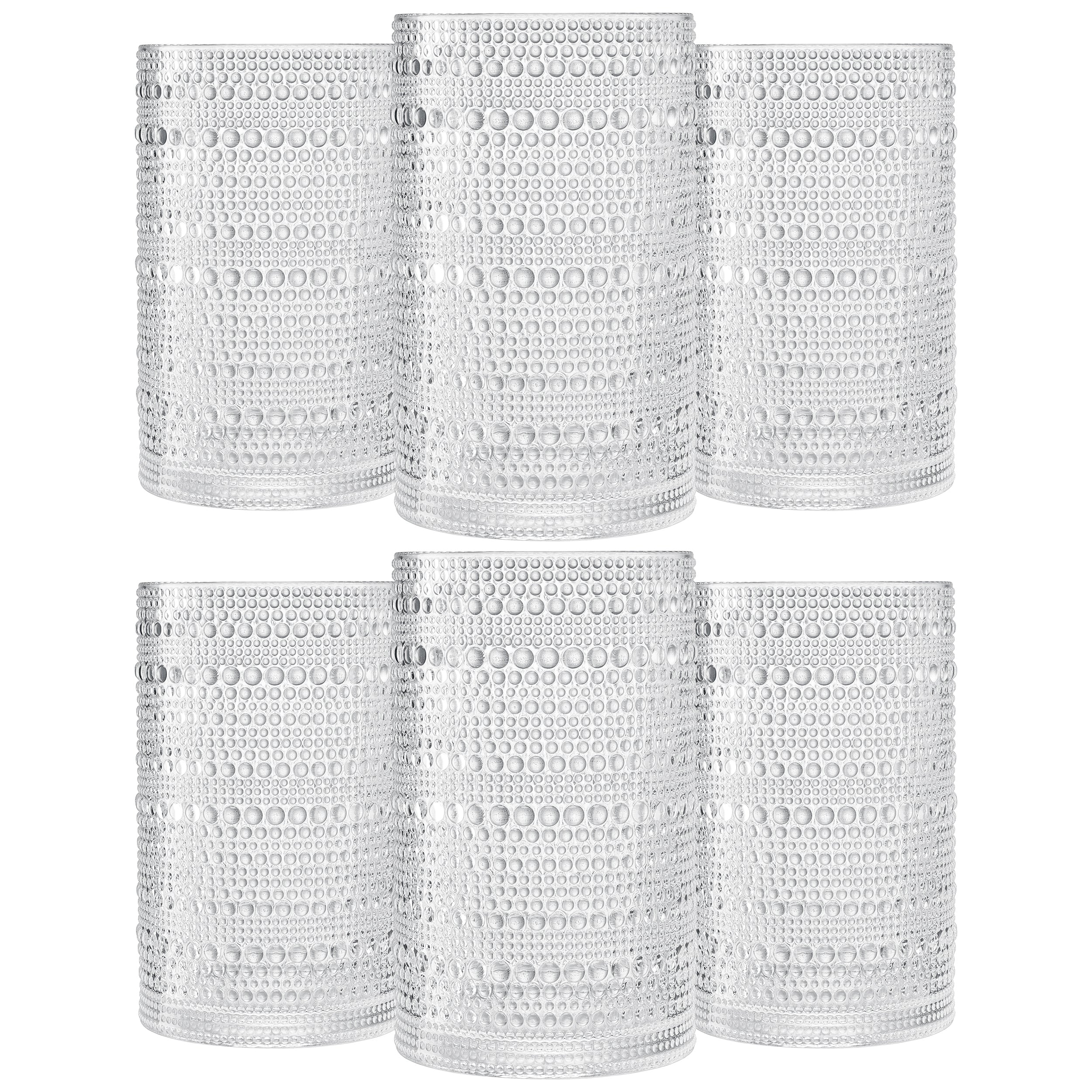 Barcelona Acrylic Highball Hobnail Glassware, Set of 6 - Image 3