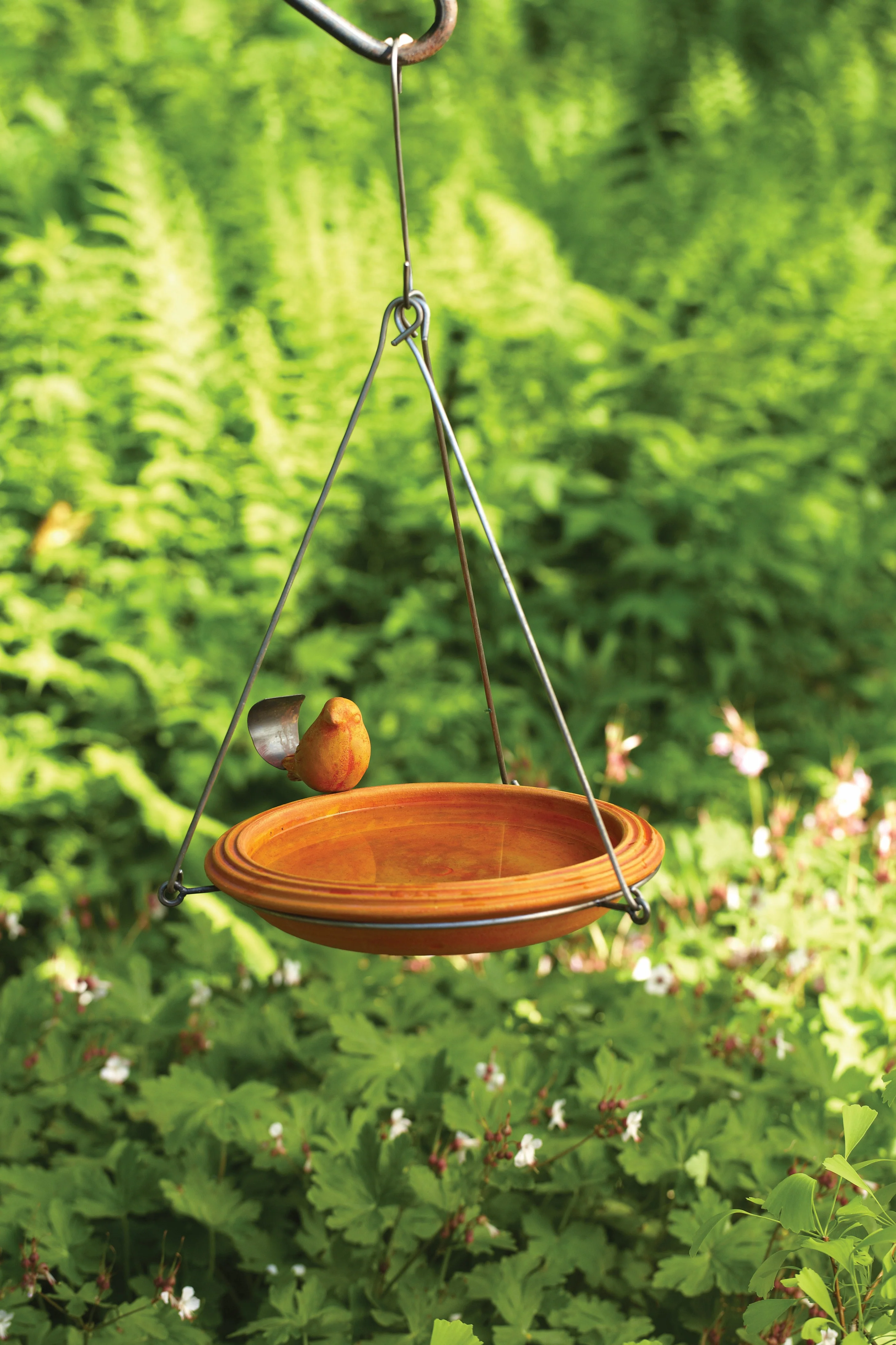 Terracotta Round Hanging Bird Bath