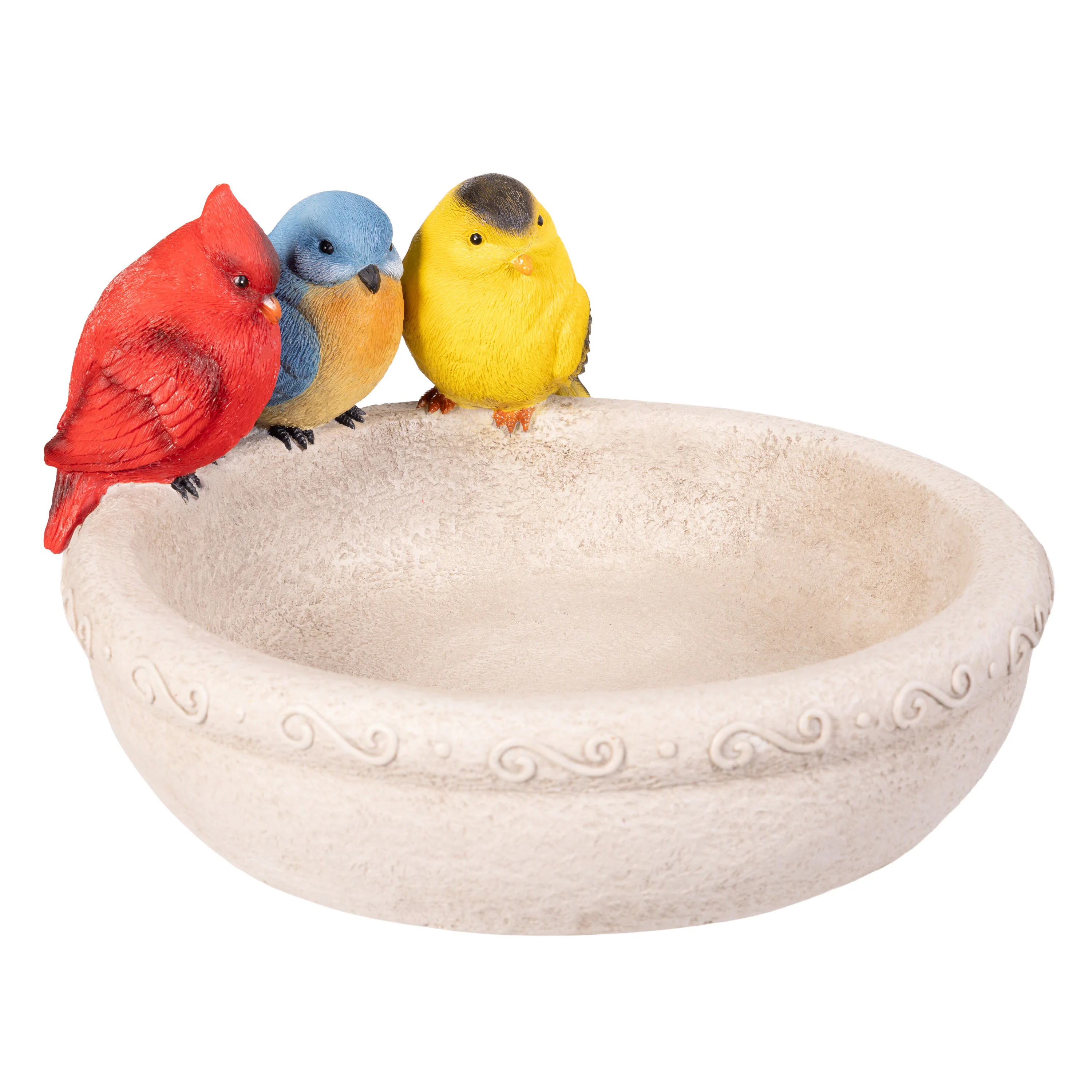 Trio Birds Resin Birdbath - Image 4