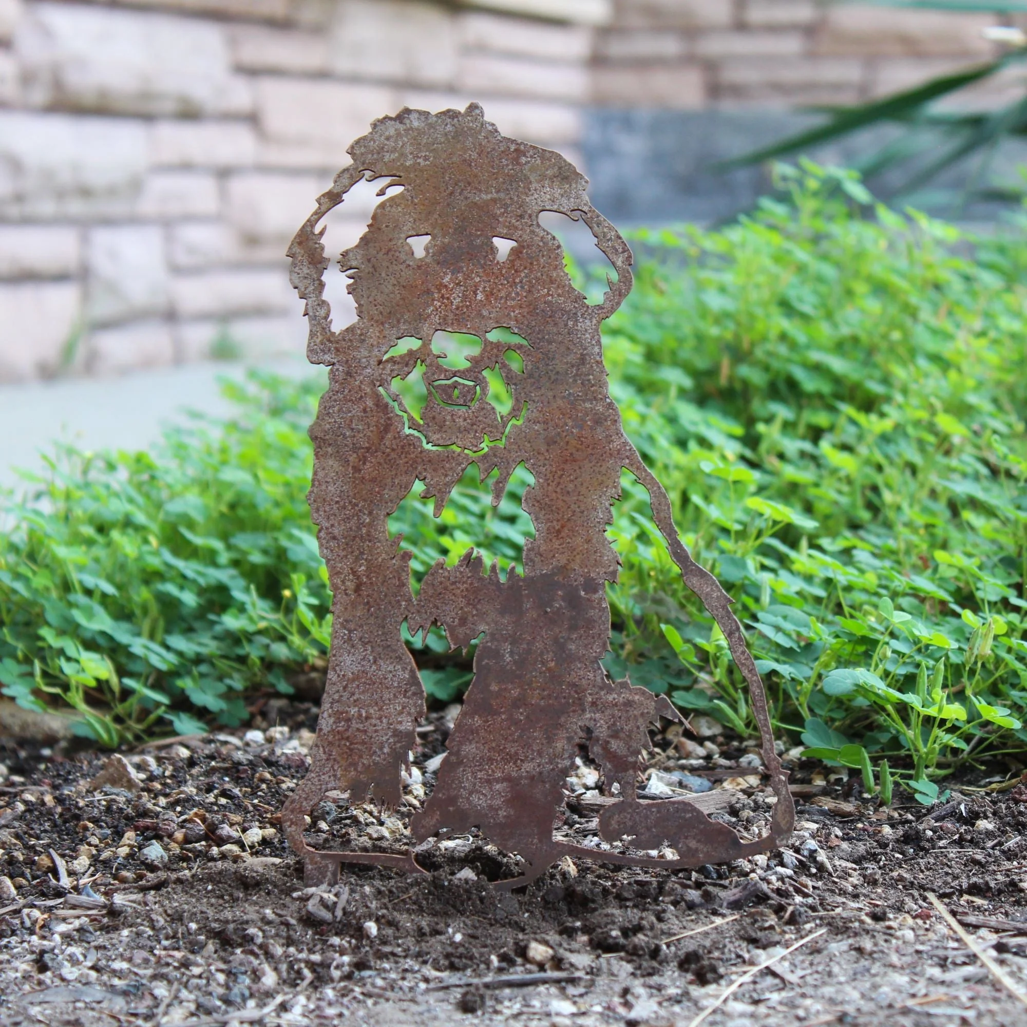 Bearded Collie Garden Stake