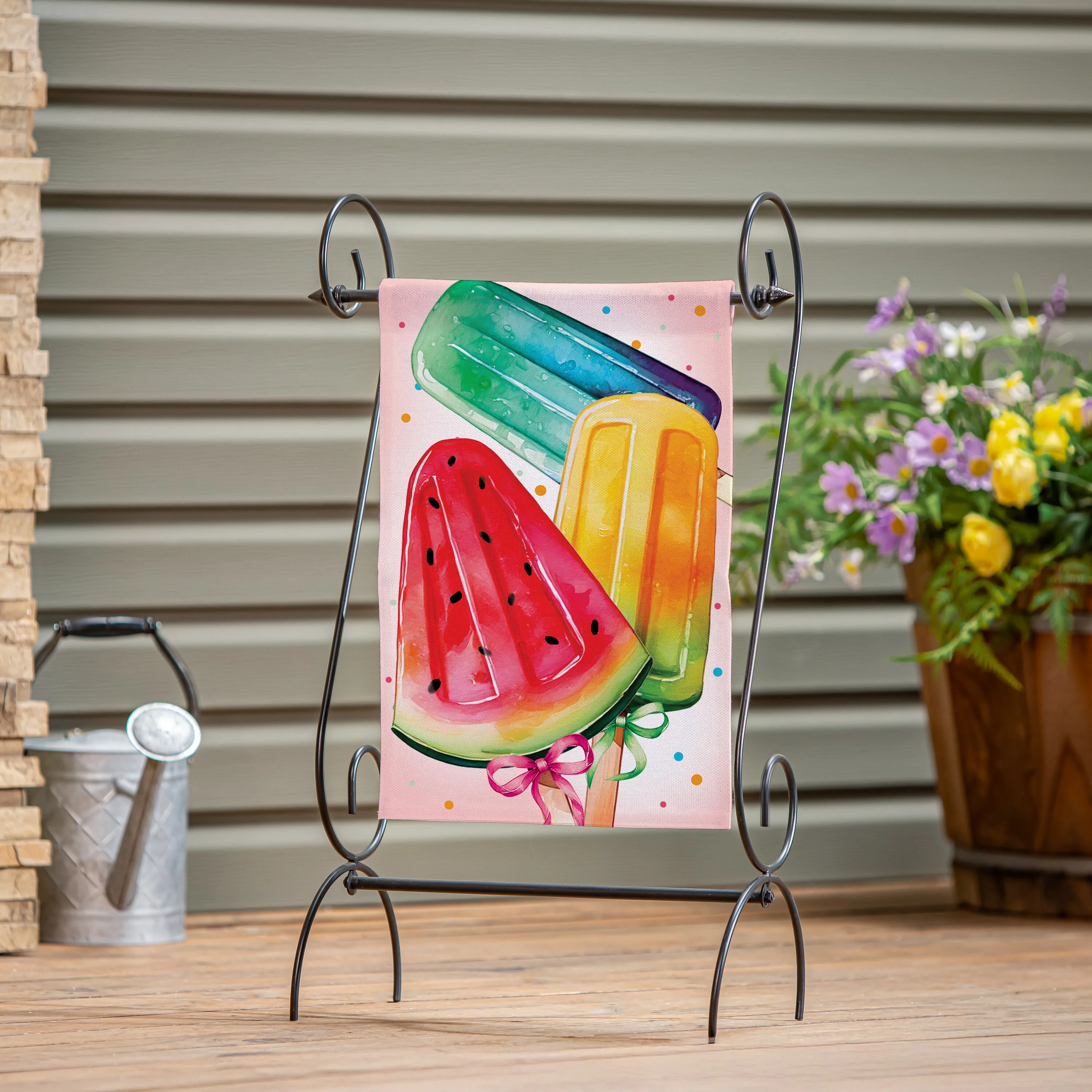 Summer Treats Burlap Garden Flag - Image 2