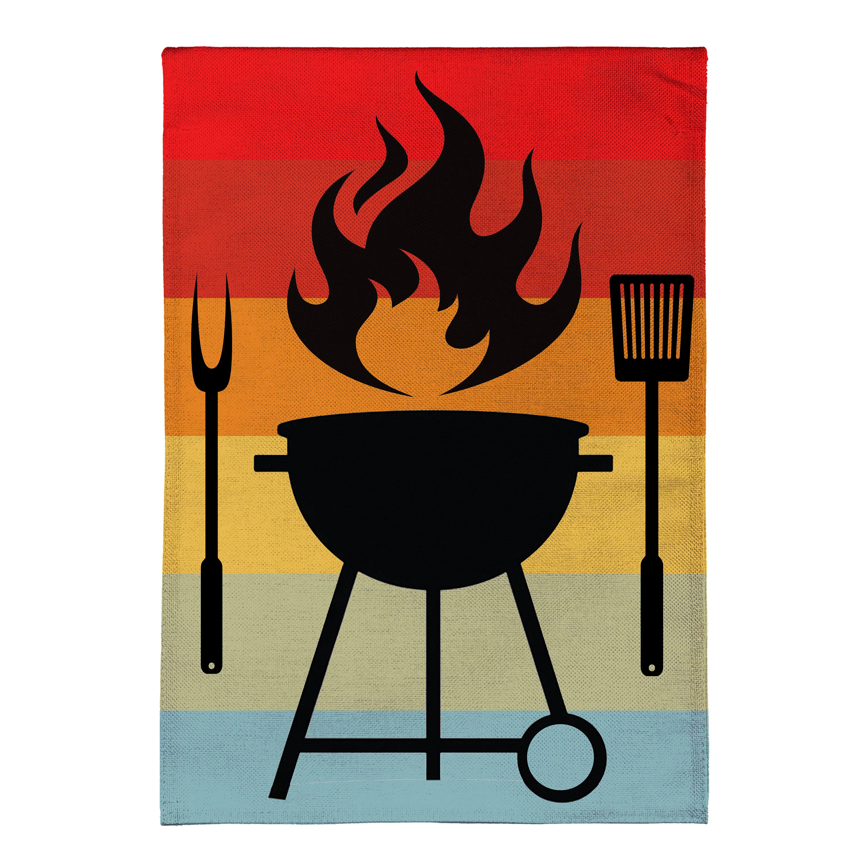 Gradient Grill Burlap Garden Flag - Image 7