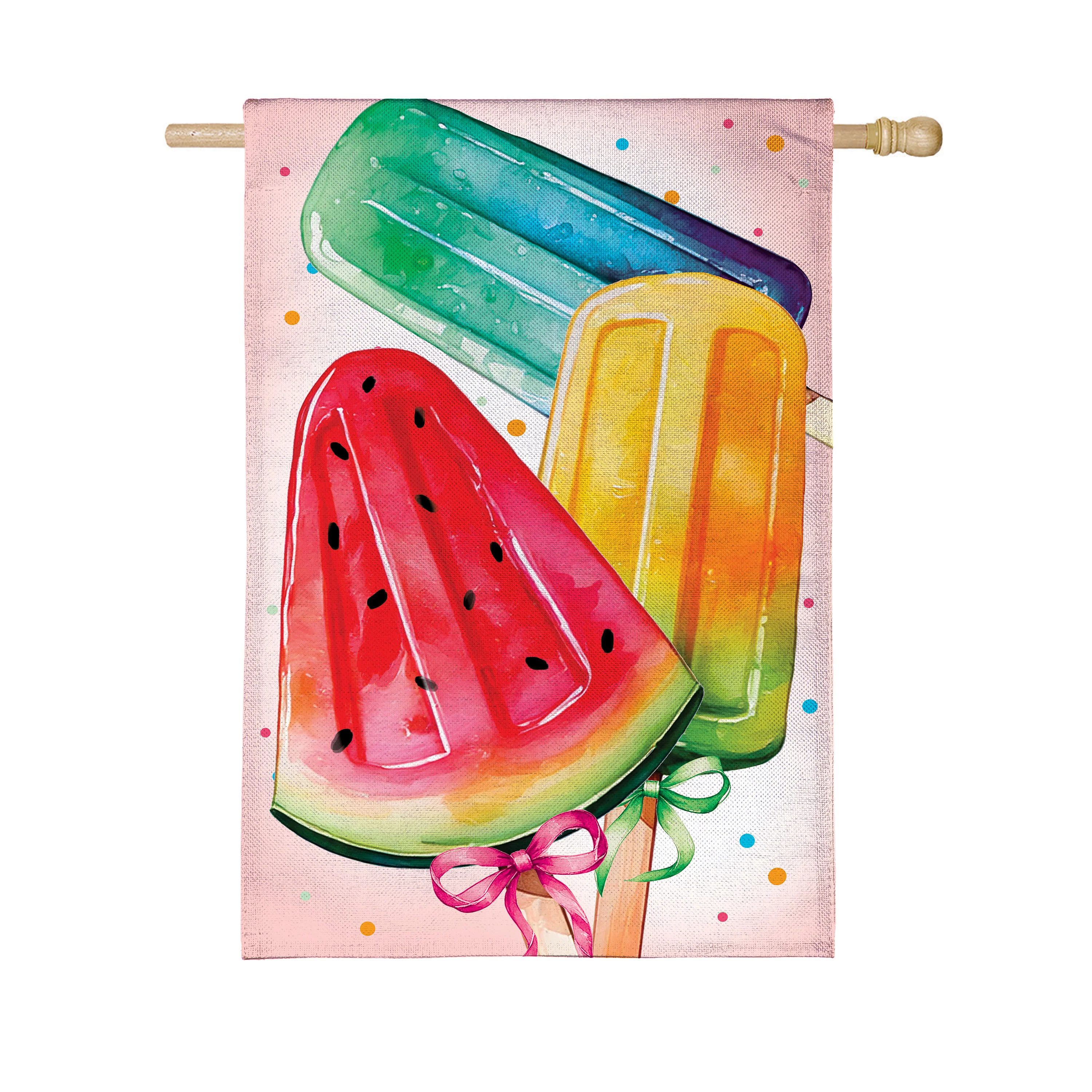Summer Treats Burlap House Flag - Image 6