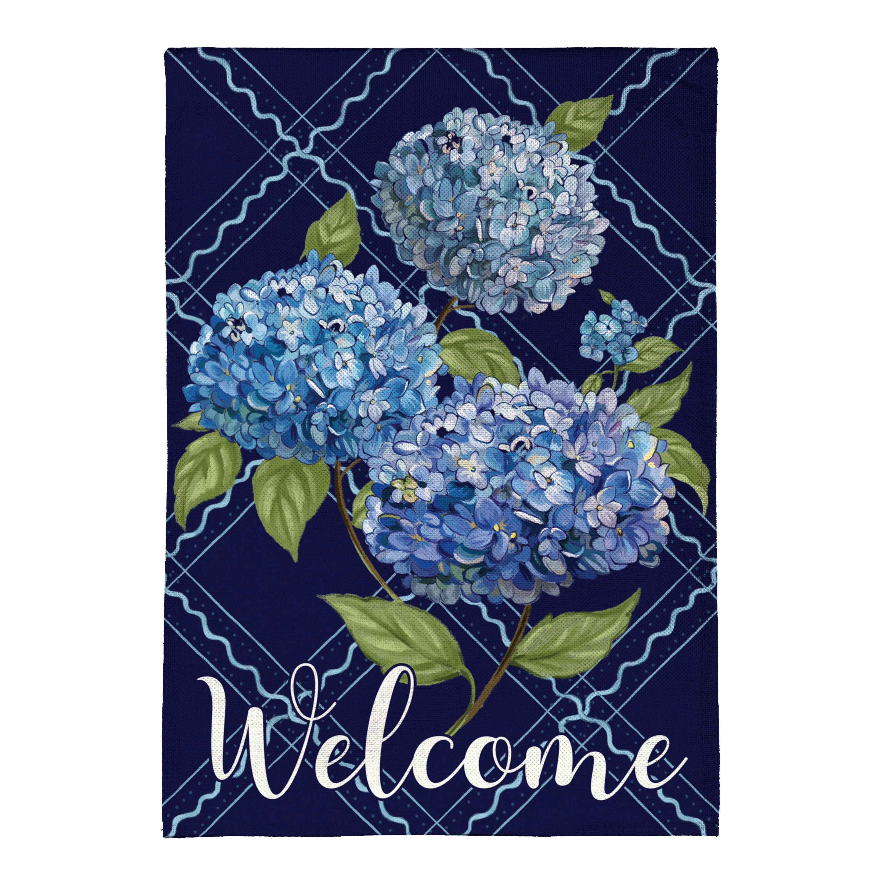VivaStyle Burlap House Flag, Hydrangea Haven - Image 2
