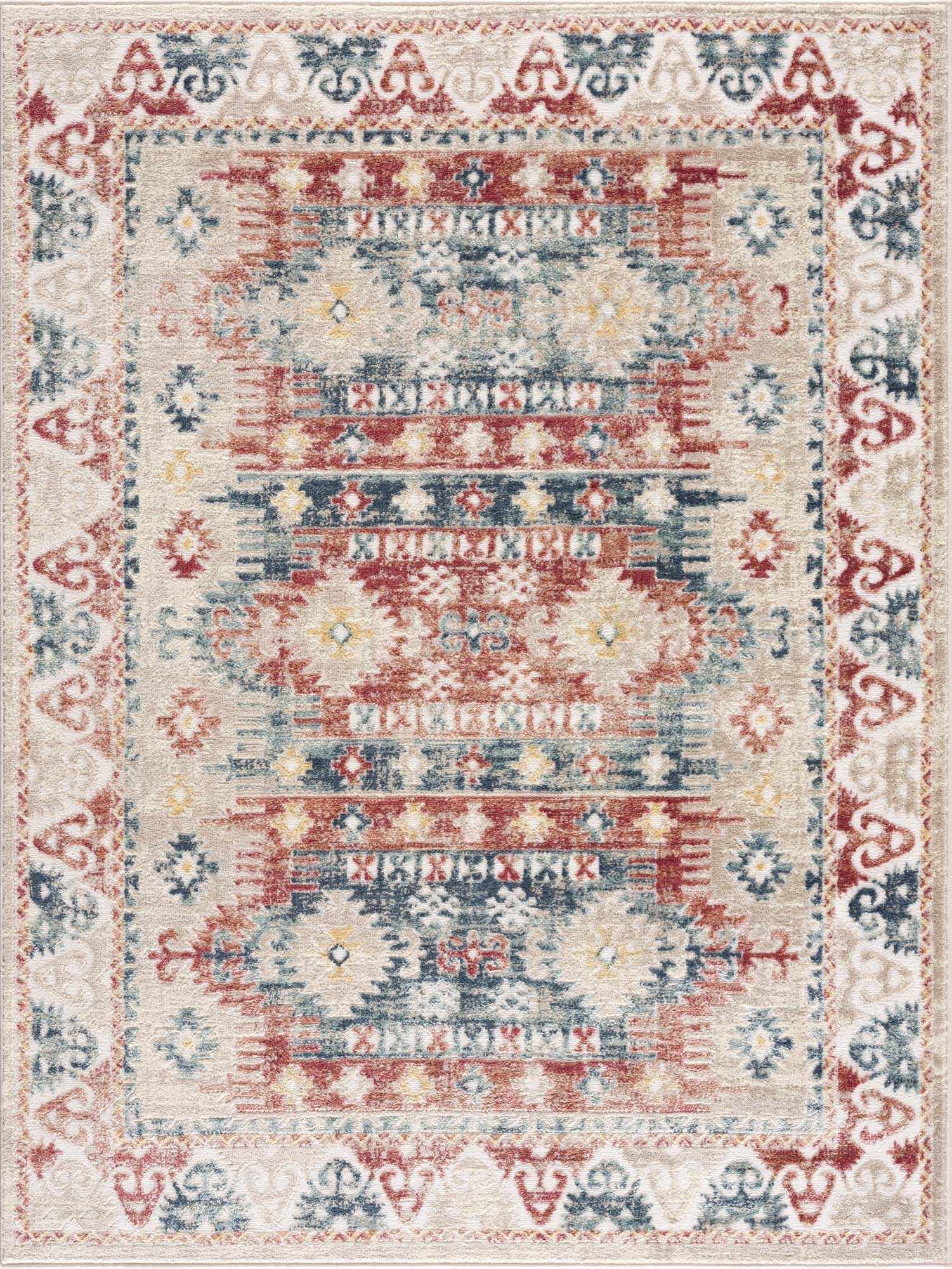 Bindi Blue & Rose Area Rug - Image 3