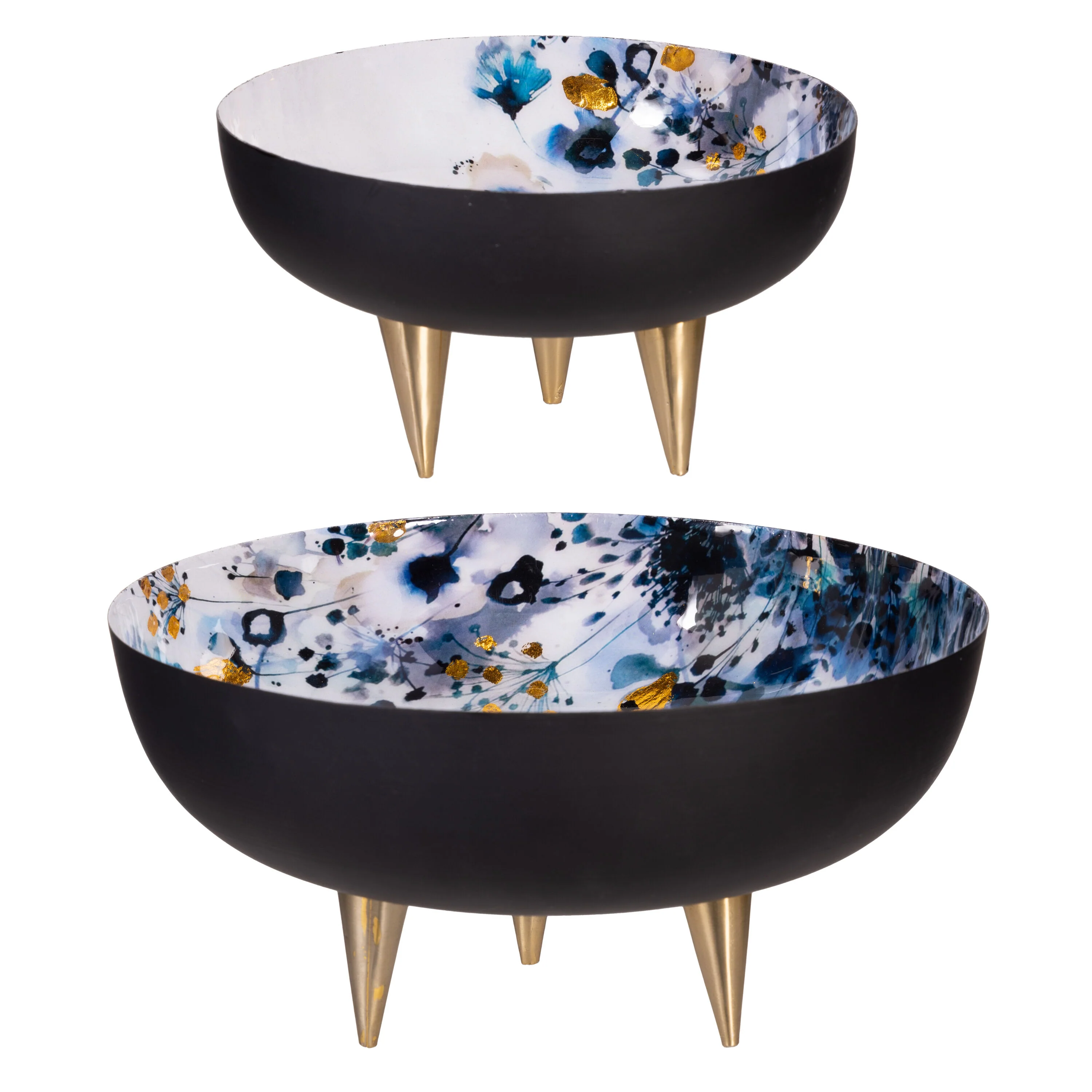 VivaStyle Gilded Meadow Bowl, Metal, Set of 2 PCS - Image 3