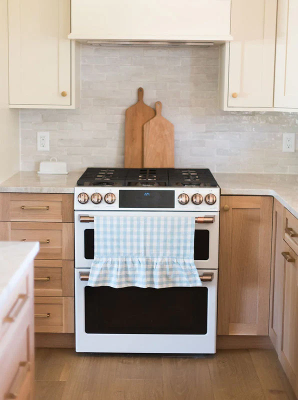 Blue Ruffled Gingham Dish Towel - Image 4