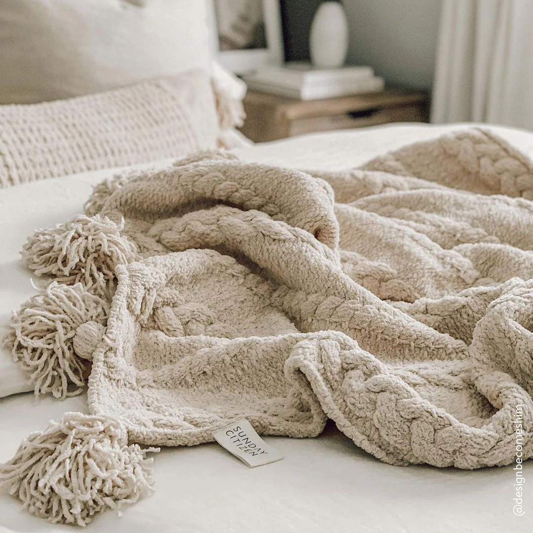Braided Pom Pom Throw - Image 8