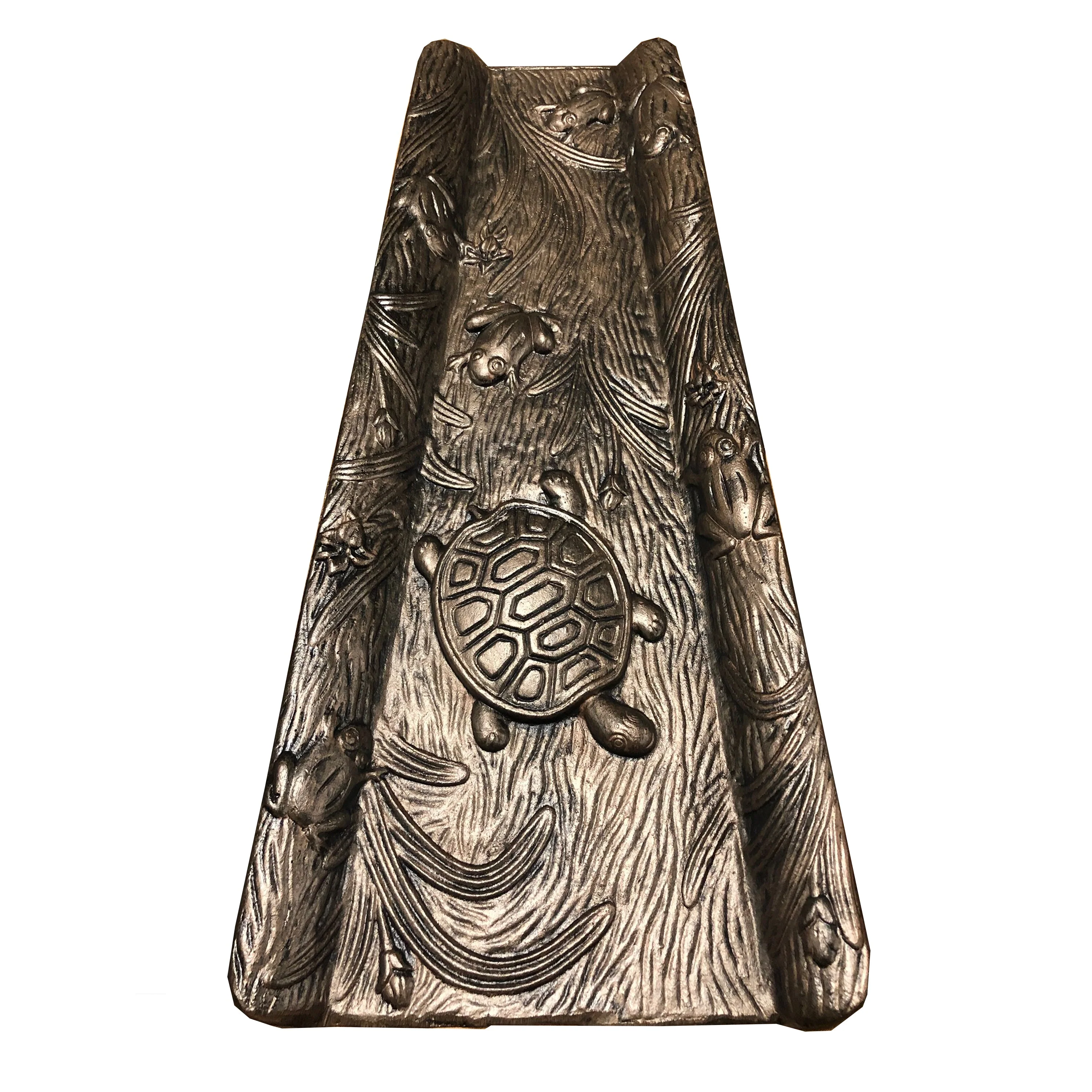 Bronze 22.5-in Cast Aluminum Downspout Gutter Turtle Splash Block - Image 2